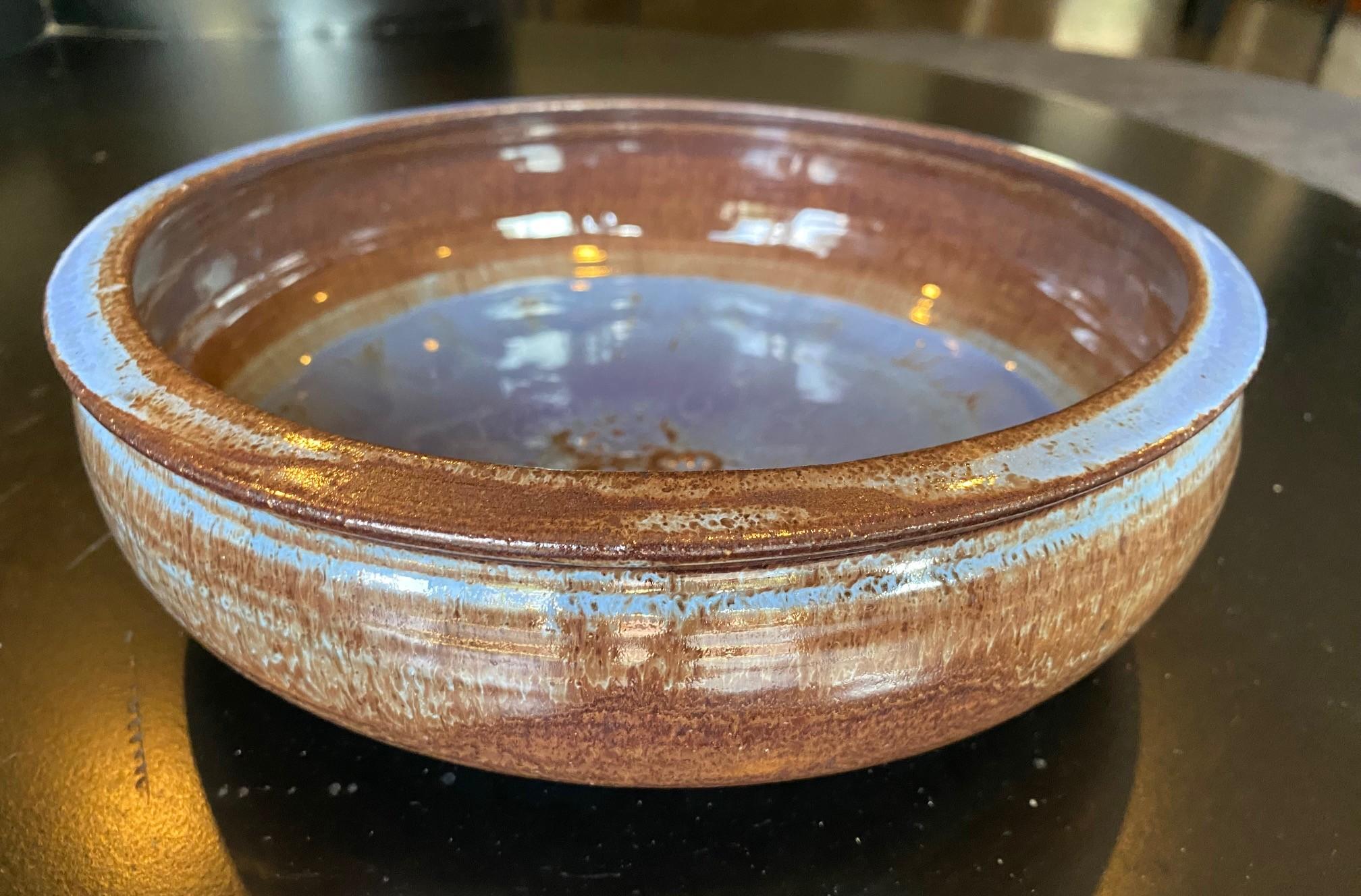 Otto und Vivika Heino Signiert Mitte des Jahrhunderts Moderne Couinard Art Studio Pottery Schale (20. Jahrhundert) im Angebot
