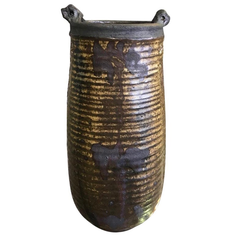 Otto and Vivika Heino Tall Hand Thrown Ceramic Bird Vase, circa 1960 ...