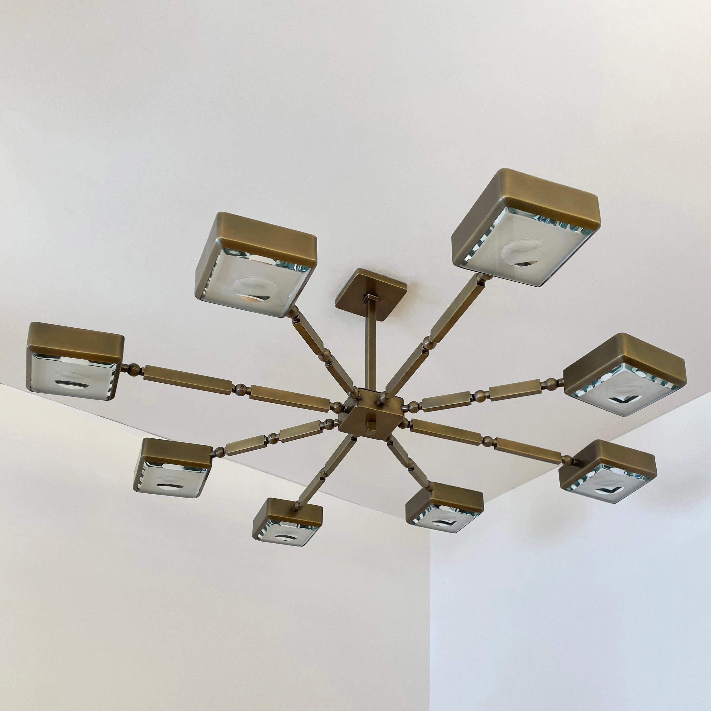 Brass Otto Articulating Ceiling Light by Gaspare Asaro For Sale