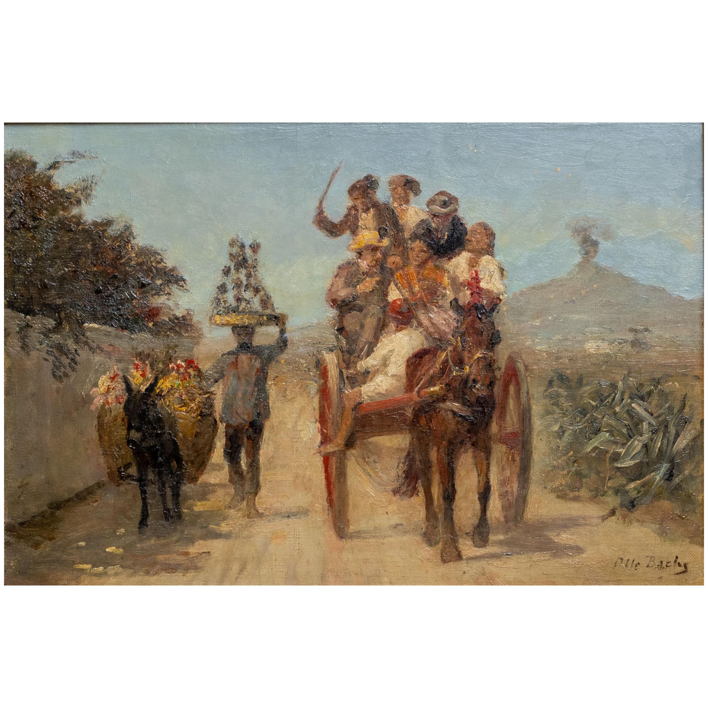 Italienische Anwesenheit – Painting von Otto Bache