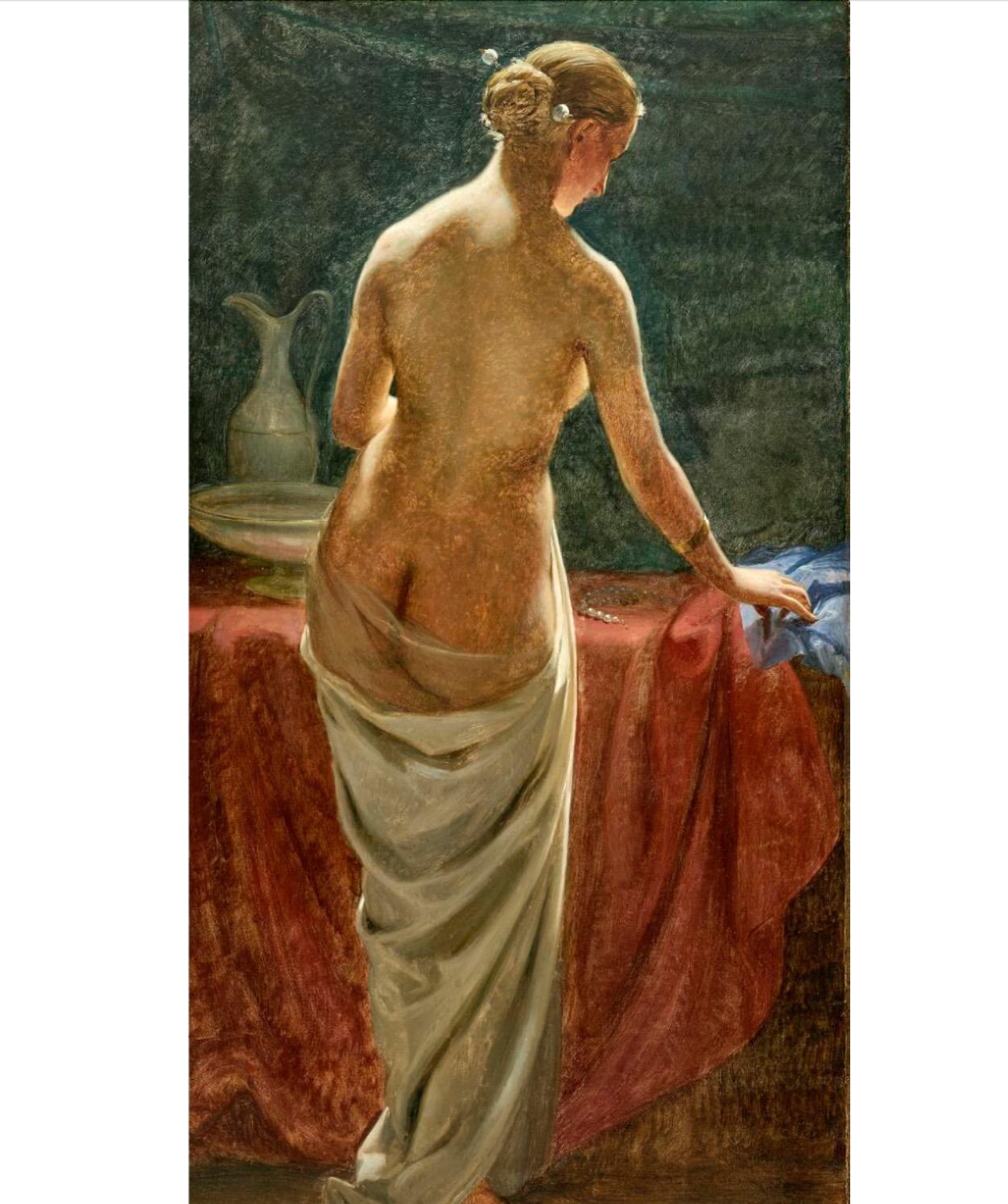 19th Century Neoclassical Scene - Psyche, Oil on Canvas - Painting by Otto Bache