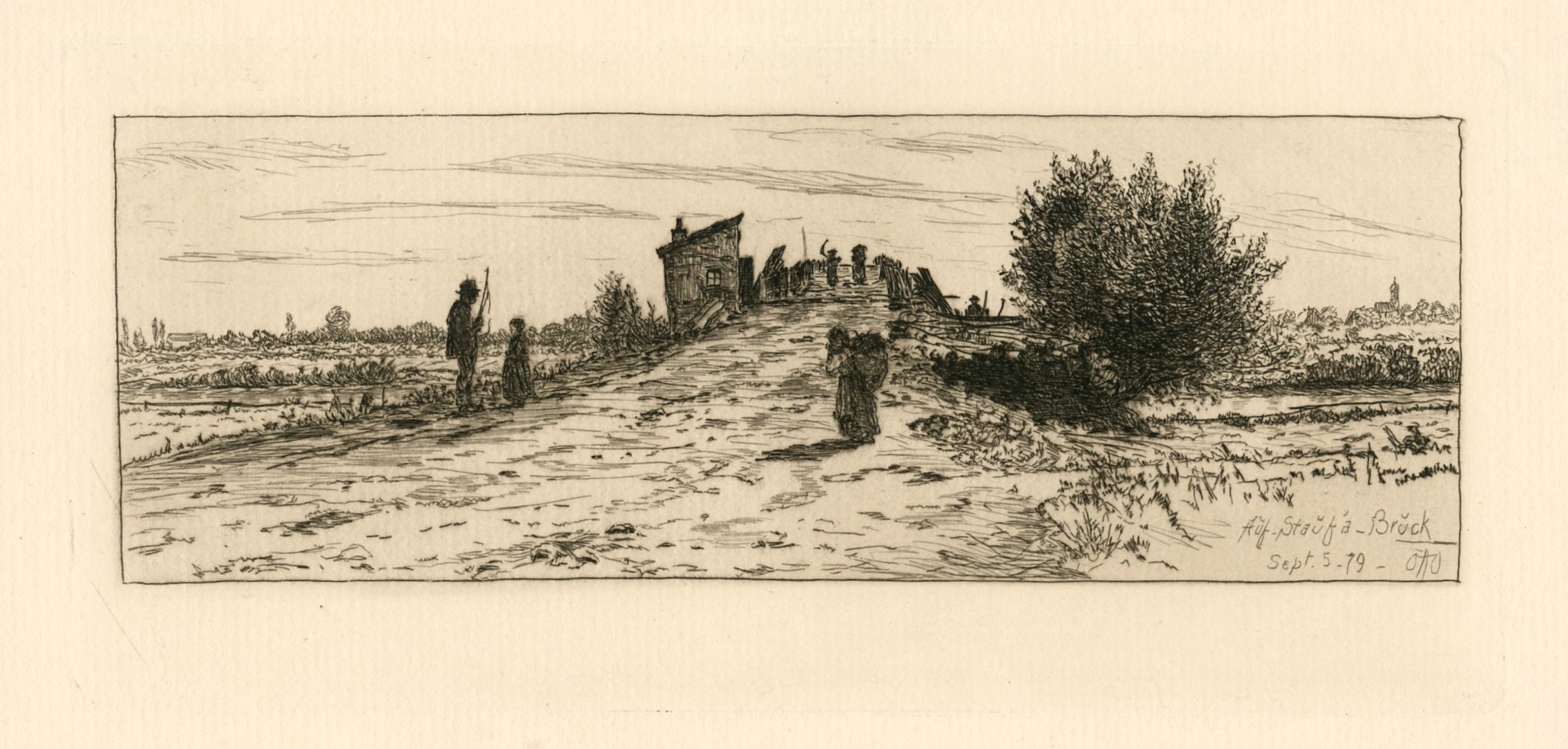 "Auf Staufa Bruck" original etching