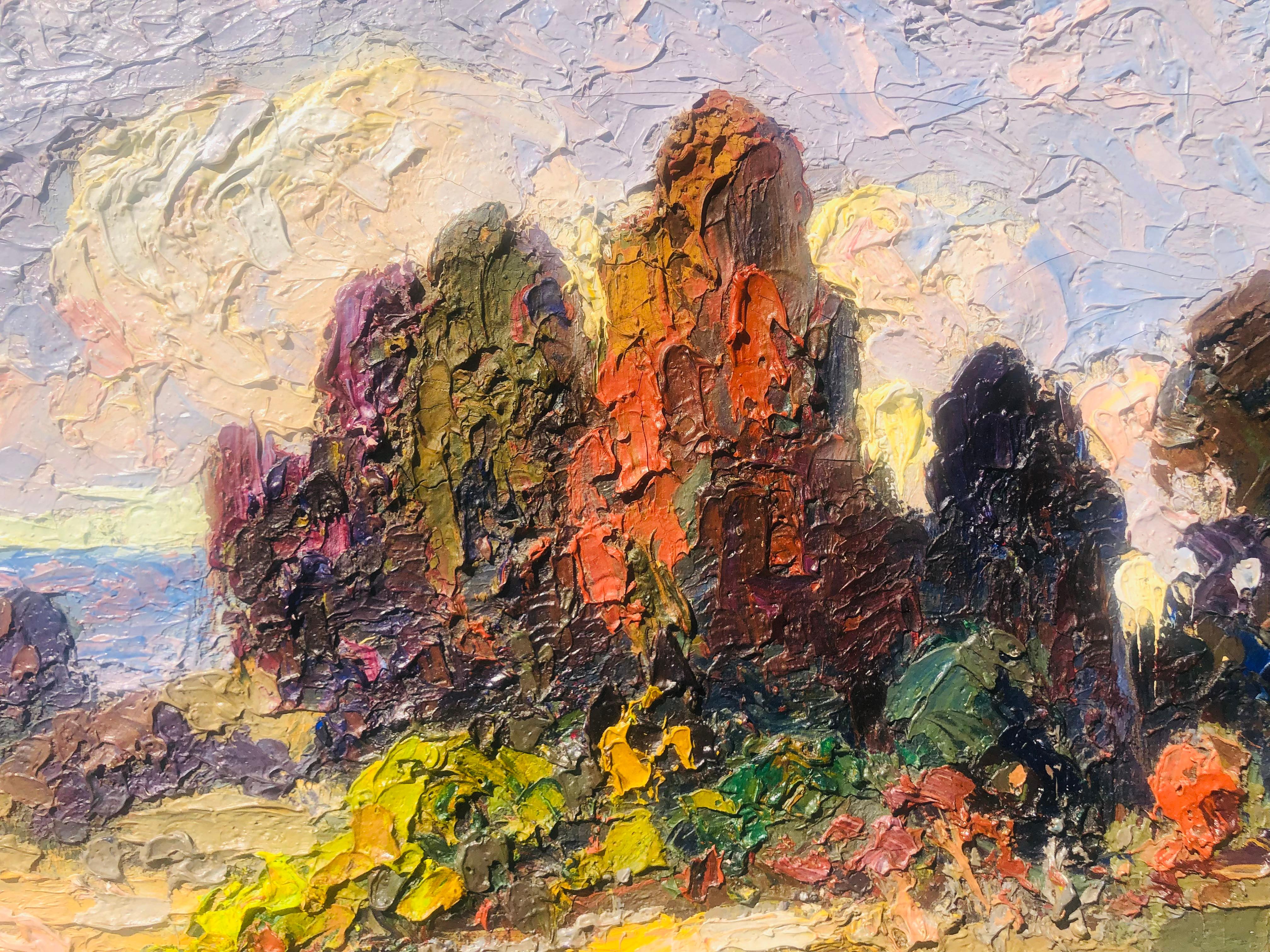 Brilliante Antico 1920 FAUVIST Paesaggio Woodstock Artista Otto Bierhals 4