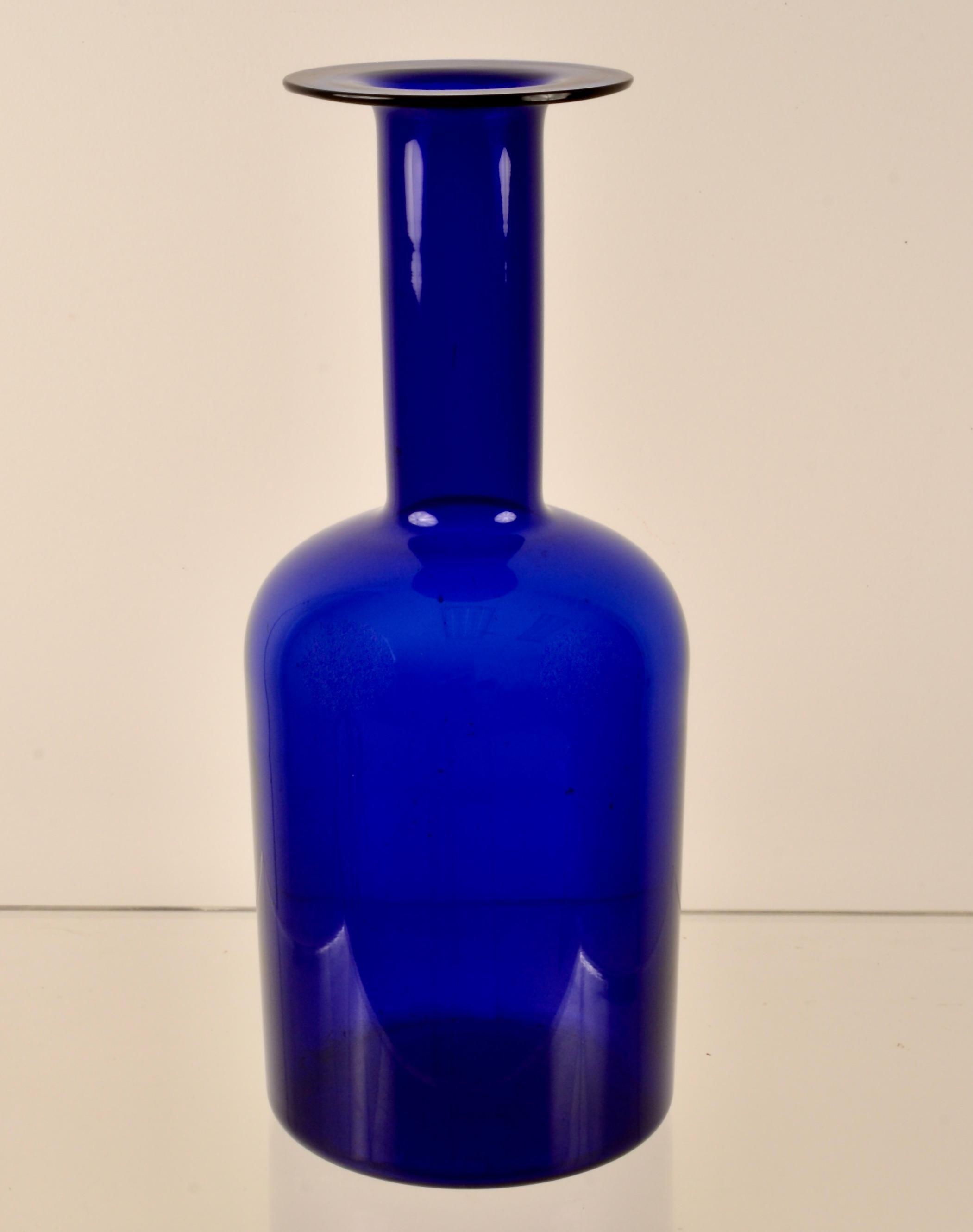 holmegaard vase blue