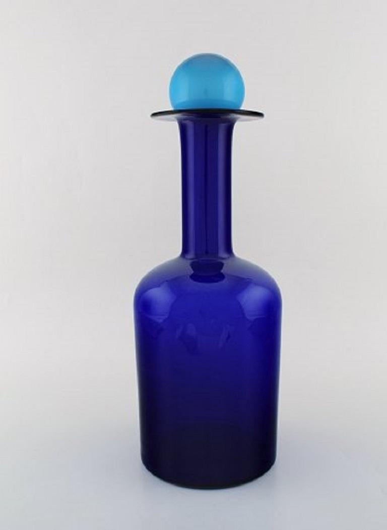 Art Glass Otto Brauer for Holmegaard, a Collection of Five Large Vases / Bottles