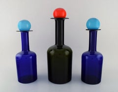 Otto Brauer for Holmegaard, a Collection of Four Large Vases / Bottles