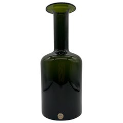 Otto Brauer For Holmegaard "Gulvvase" Mid Century Vase Green