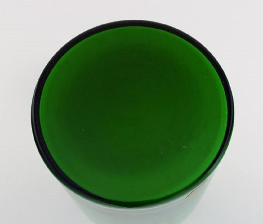 Mid-20th Century Otto Brauer for Holmegaard, Large Rare Vase / Bottle in Light Green Art Glass