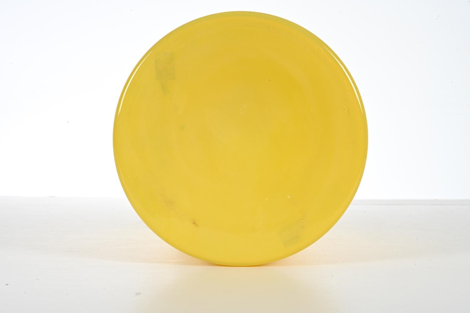 Otto Brauer for Holmegaard Yellow Cased Glass Vase, Large Size For Sale 4