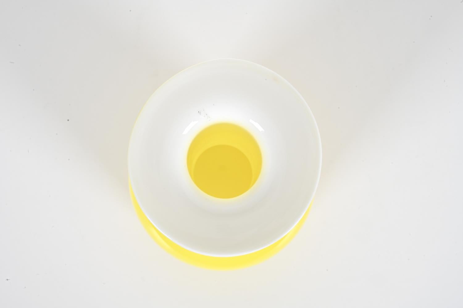 Otto Brauer for Holmegaard Yellow Cased Glass Vase, Medium Size For Sale 4