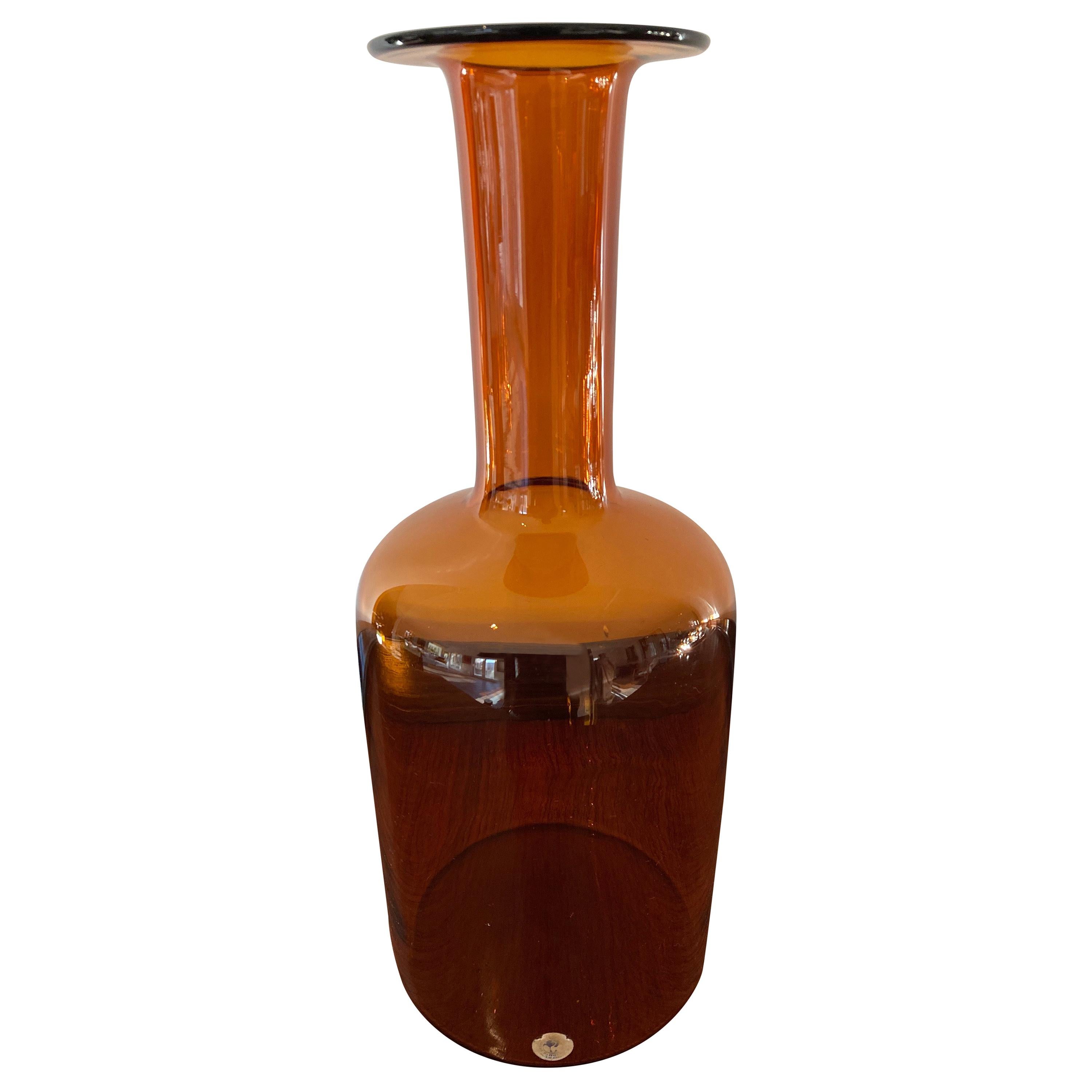 Otto Brauer Glass Vase by Kastrup Holmegaard