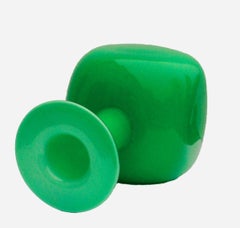 Otto Brauer Green Hand Blown Glass Bottle for Holmegaard, Denmark, circa 1960