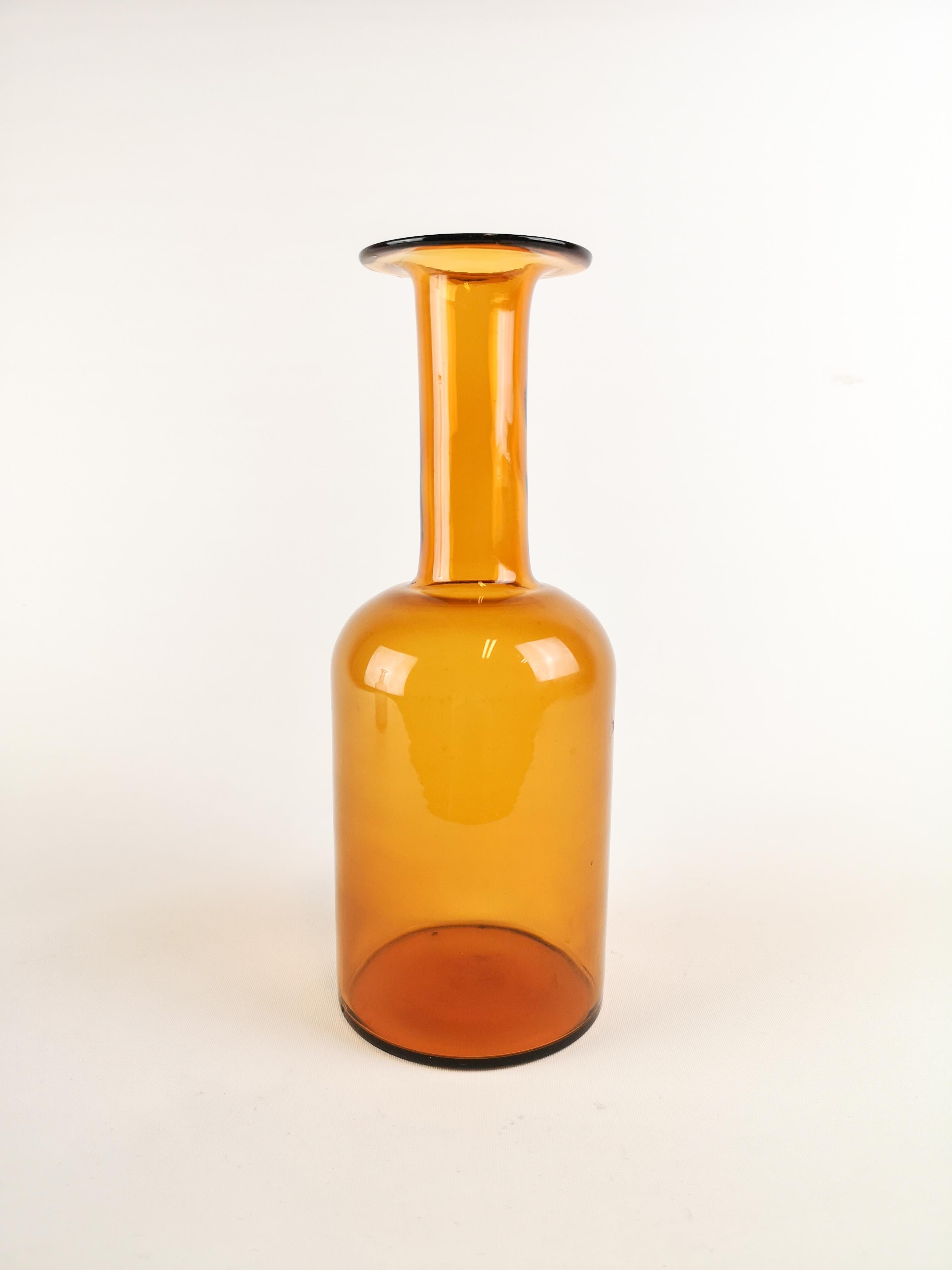 Ensemble de 2 vases à bouteilles en verre Otto Breuer pour Holmegaard Bon état - En vente à Hillringsberg, SE