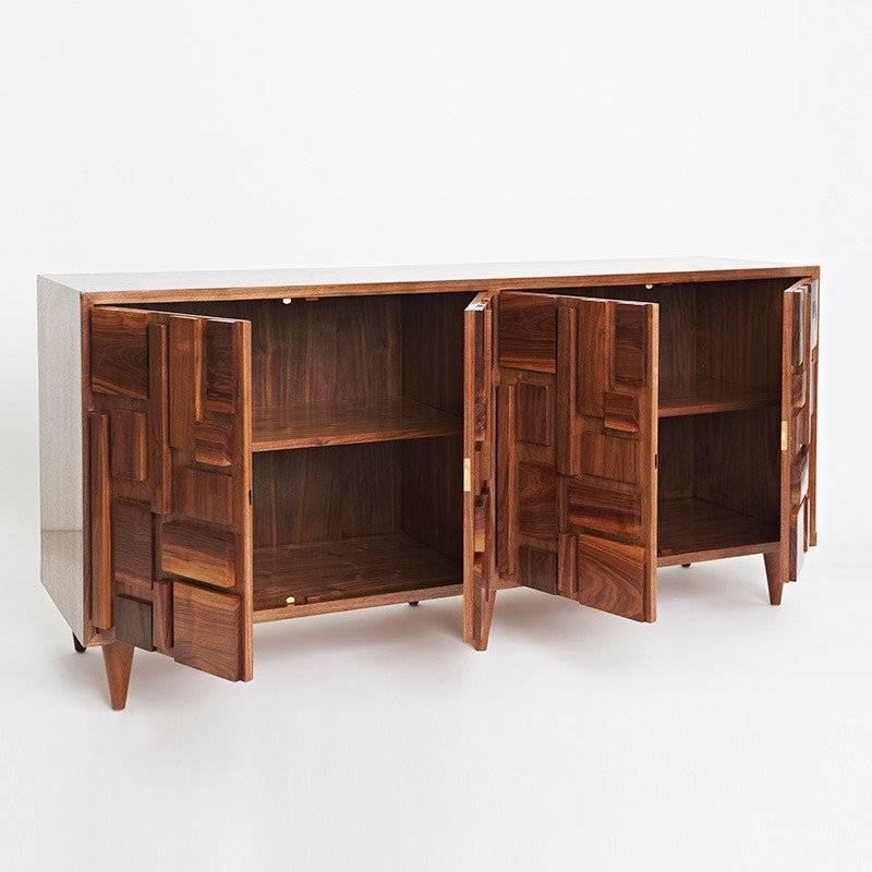 Mid-Century Modern Otto Sideboard - Bespoke - French Polished Walnut with Antique Brass Key For Sale
