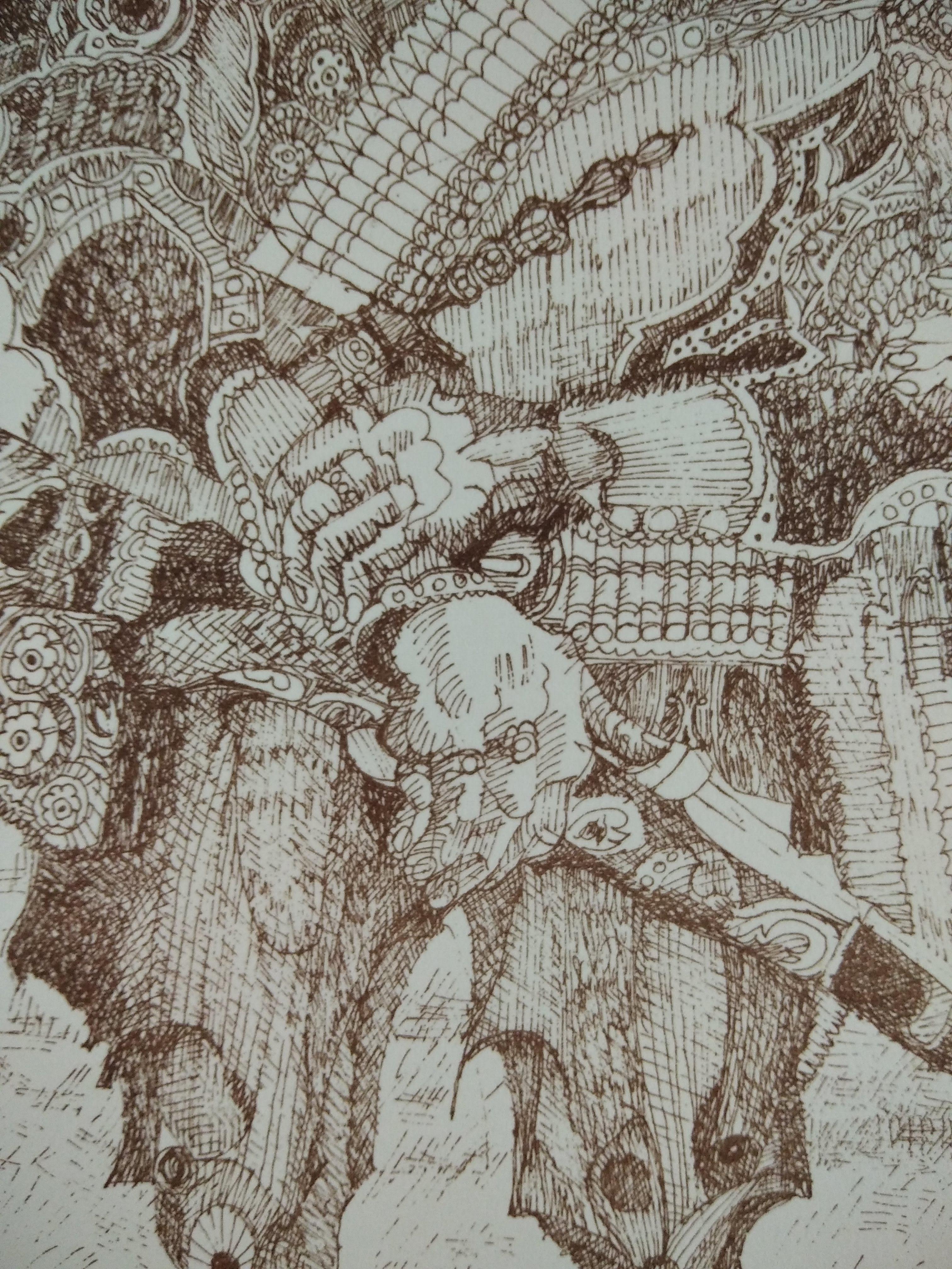 Unbenannt (Grau), Figurative Print, von Otto Cavalcanti