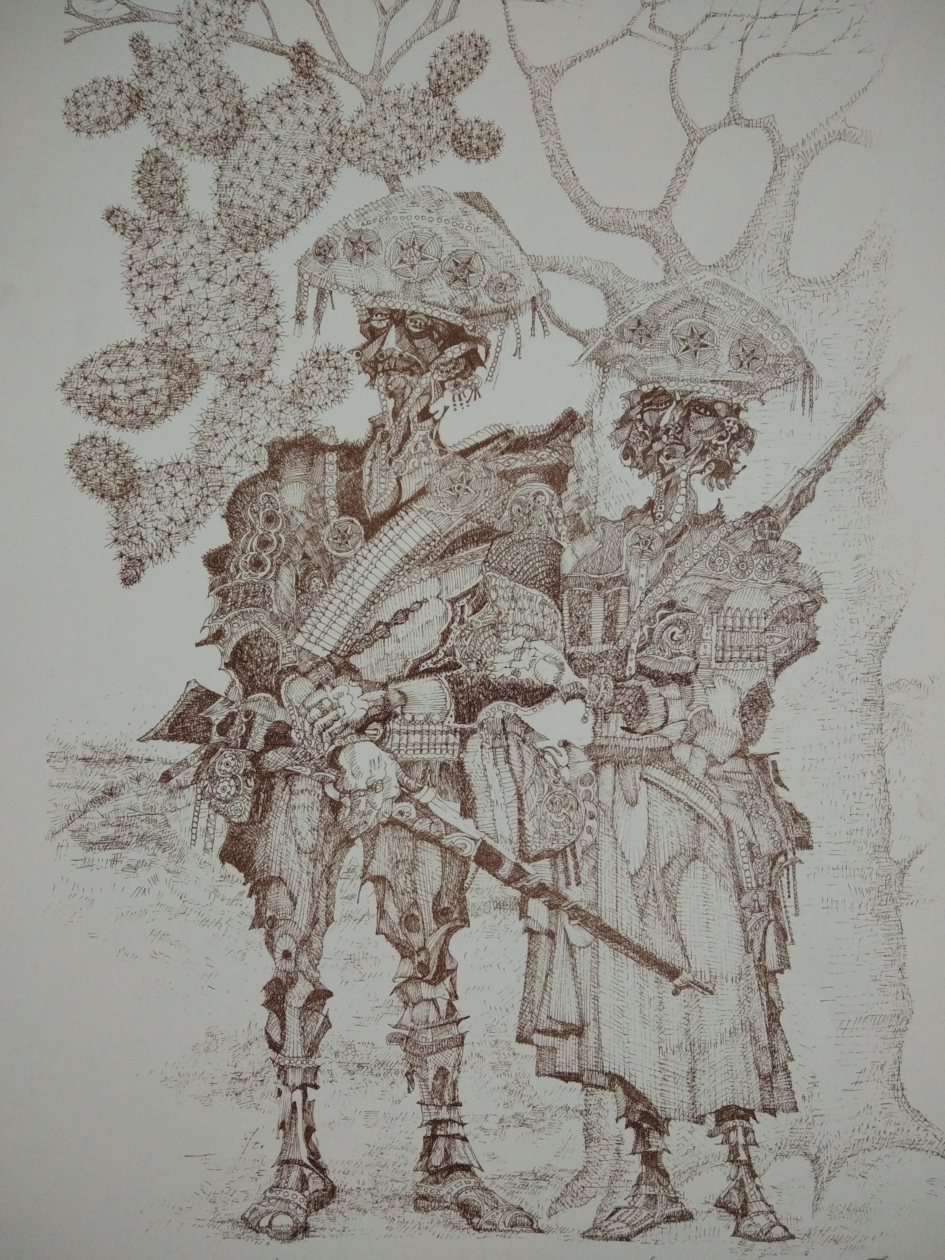 Otto Cavalcanti Figurative Print – Unbenannt