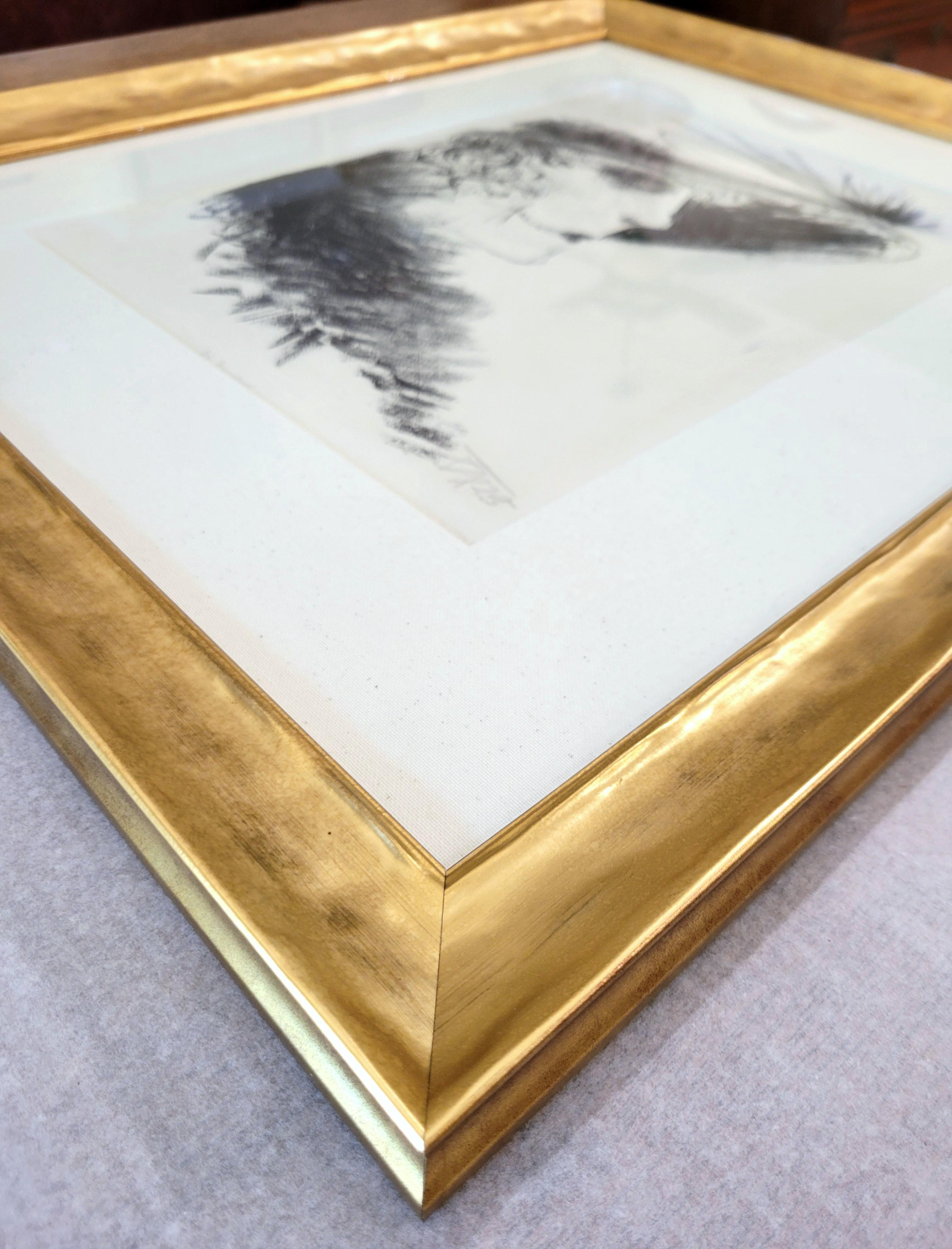 Dame mit Reiher (Woman with a Tuft of Heron Feathers) /// German Expressionism For Sale 14