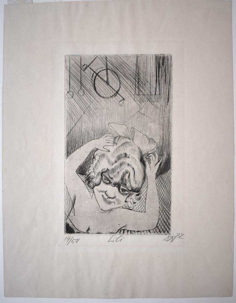 Lili, Queen of the Sky, from: Circus  Lili, die Königin der Luft, aus: Zirkus - Print by Otto Dix