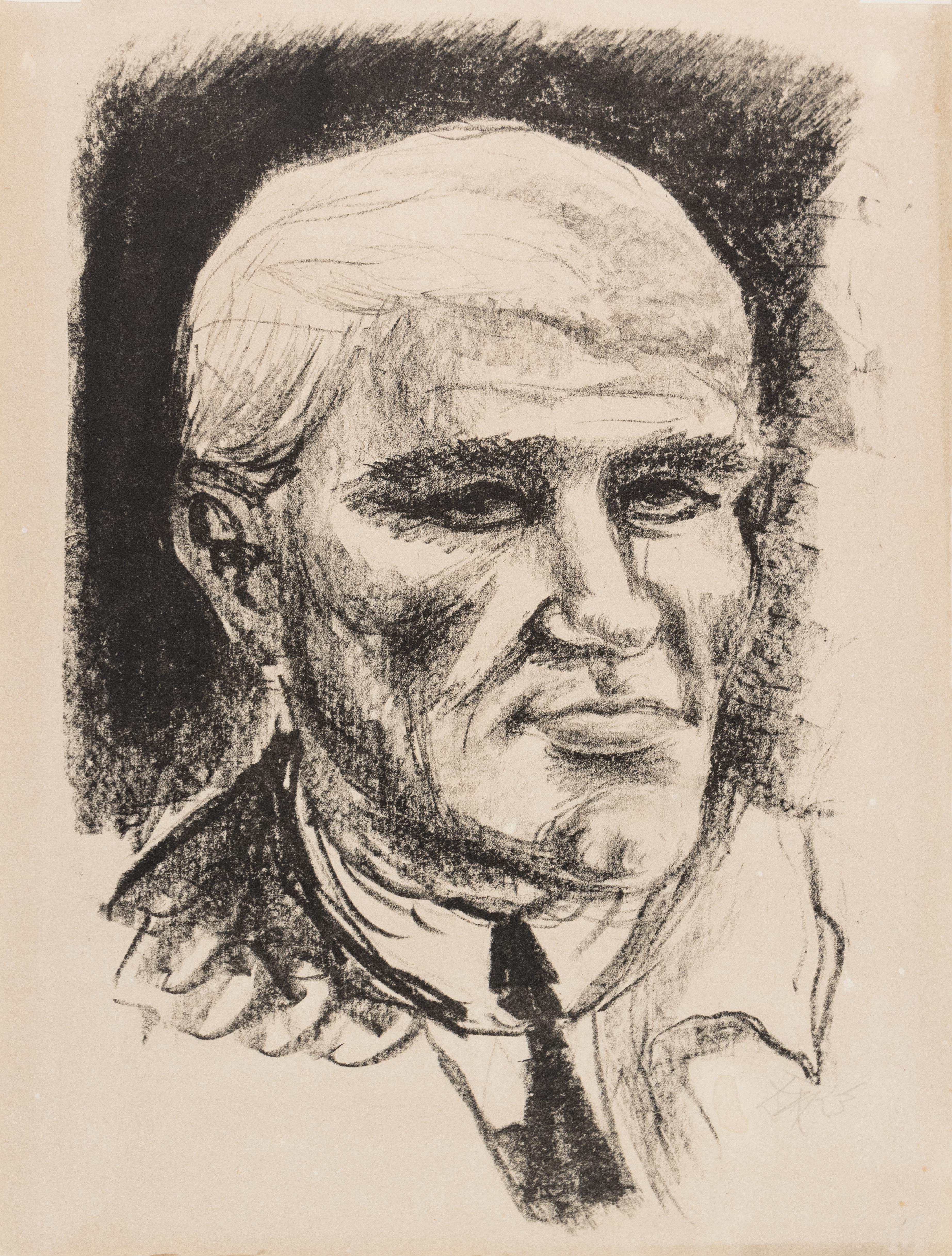 Porträt von Otto Freundlich (Bildnis Otto Freundlich) – Print von Otto Dix