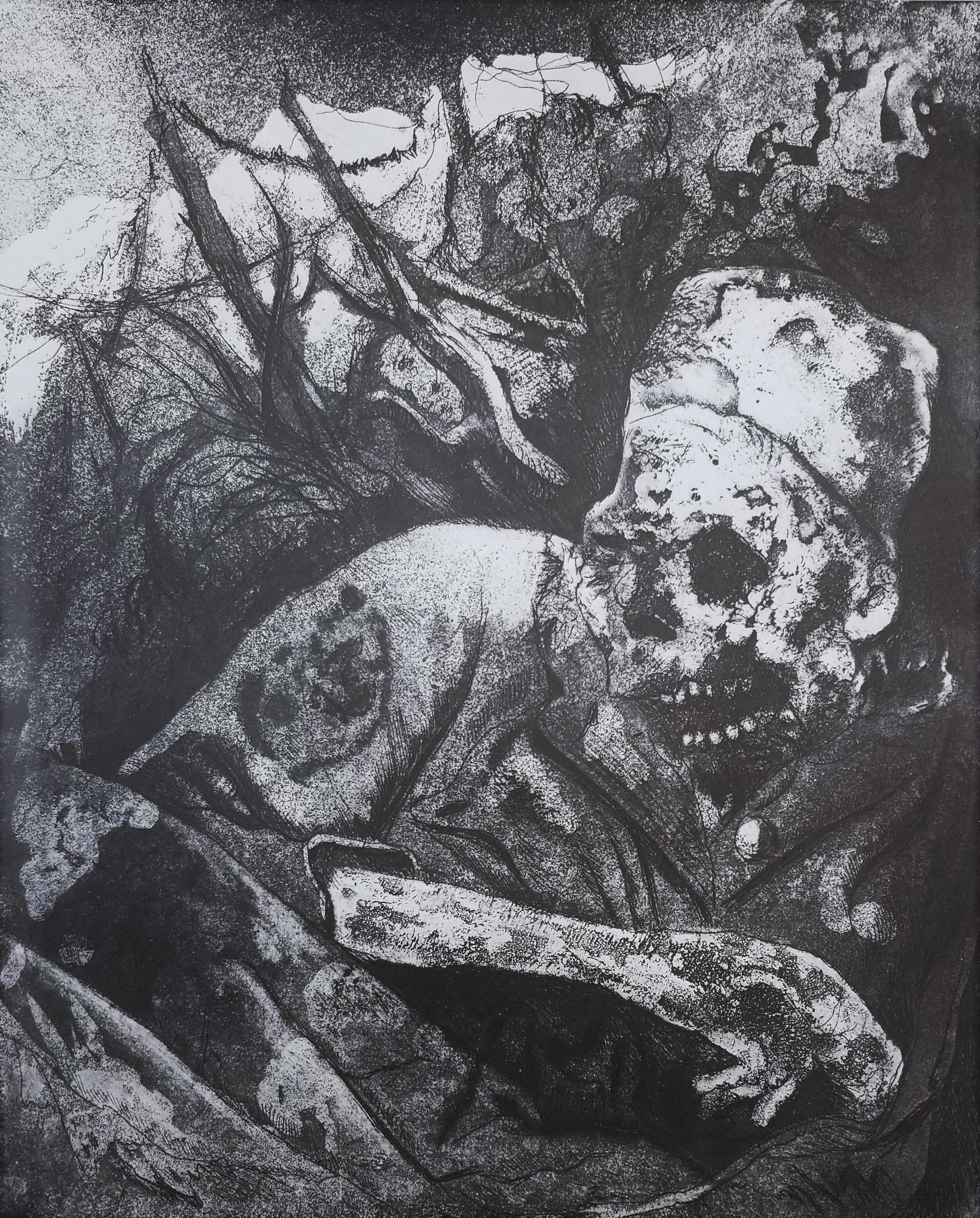 Städtische Galerie Albstadt (Corpse in Barbed Wire, Flanders) Poster - Print by Otto Dix