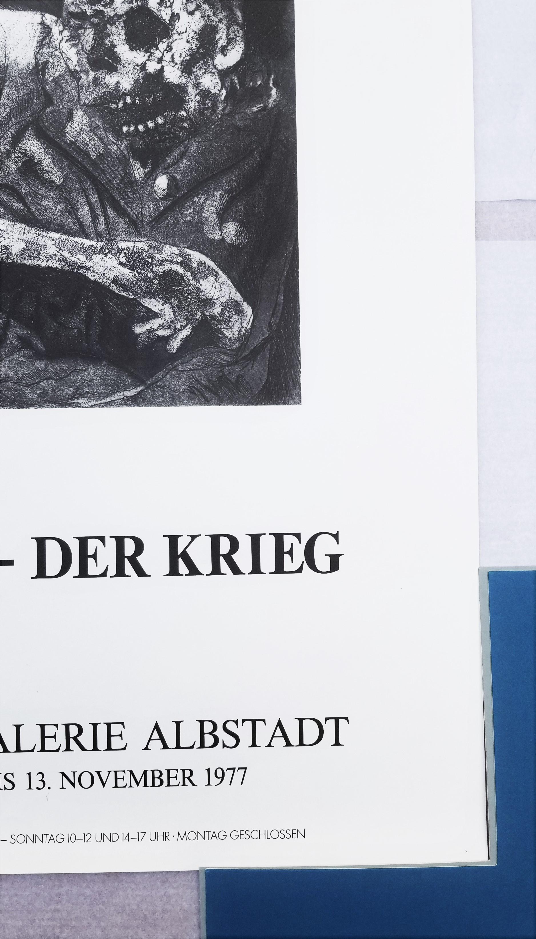Städtische Galerie Albstadt (Corpse in Barbed Wire, Flanders) Poster - Expressionist Print by Otto Dix