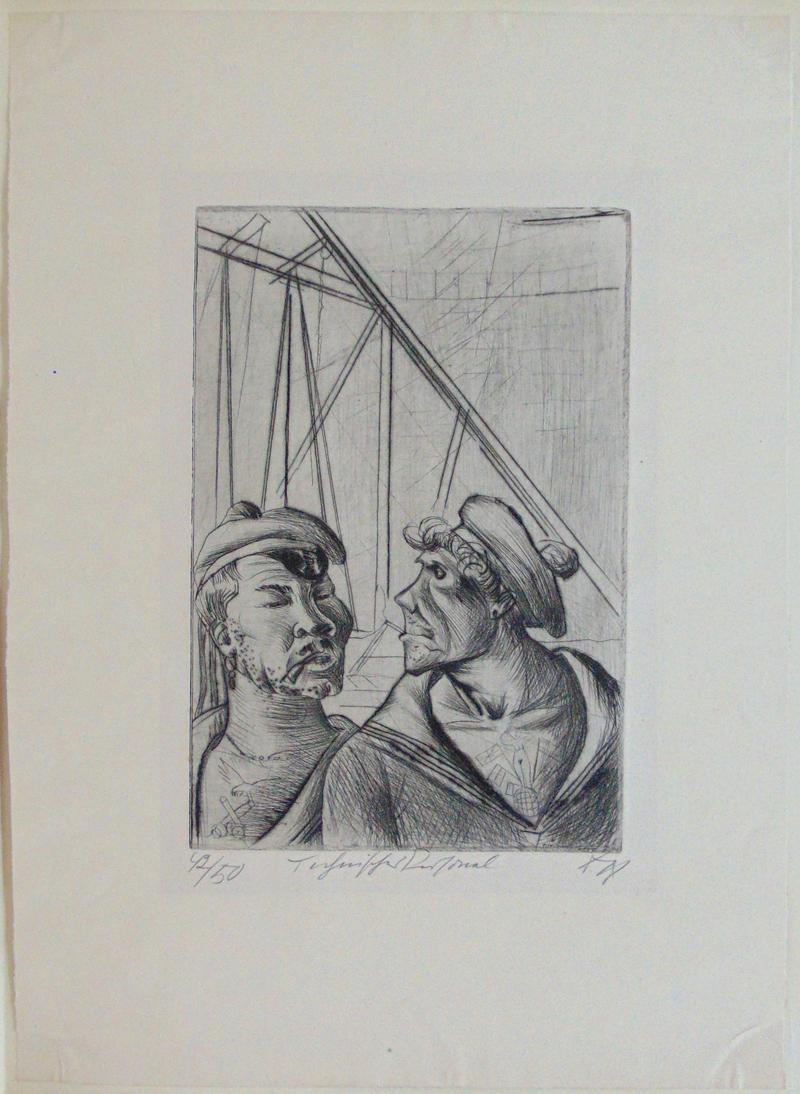 Technical Personnel  Technisches Personal - Print by Otto Dix