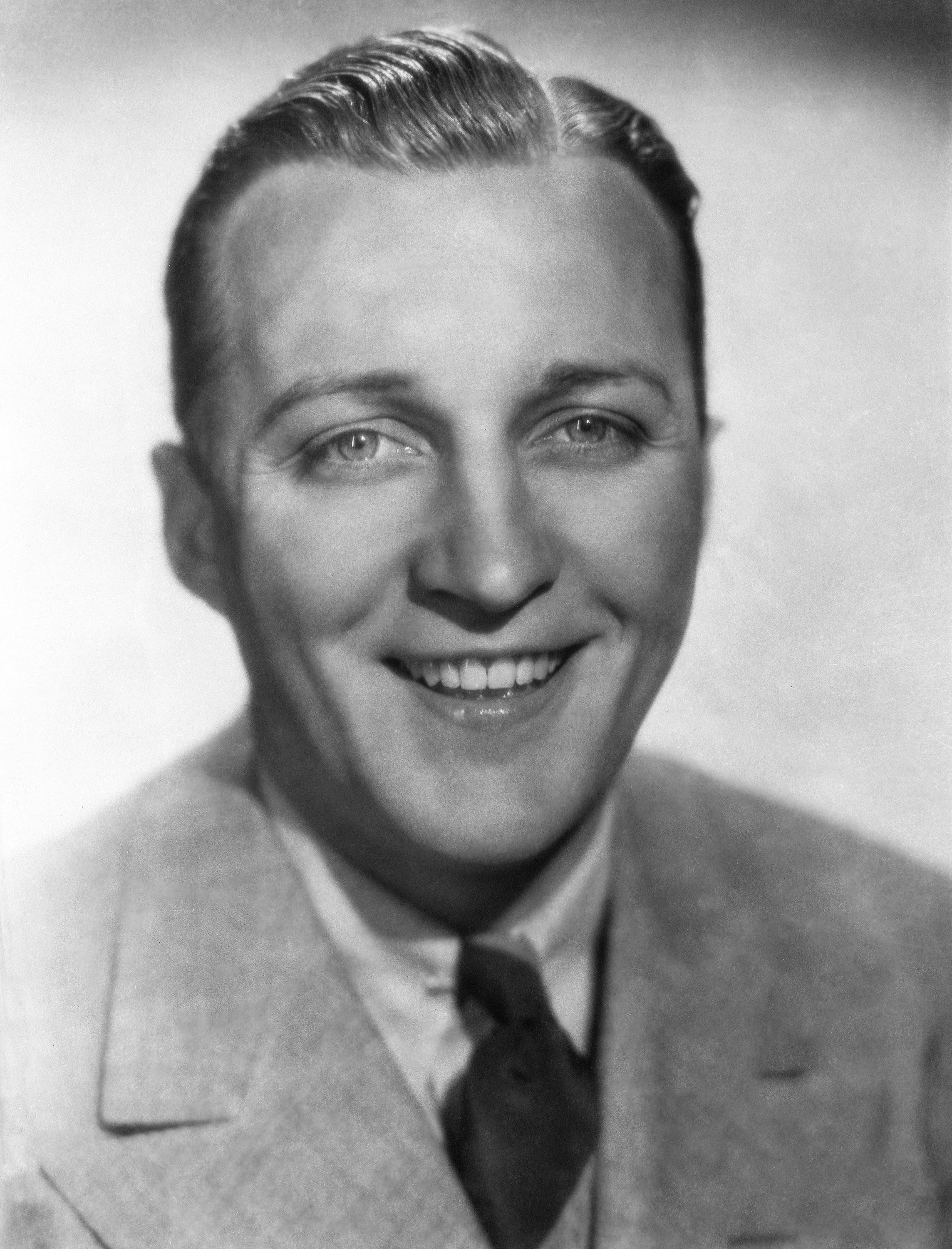 Otto Dyar Black and White Photograph - Bing Crosby Smiling Up Close Movie Star News Fine Art Print
