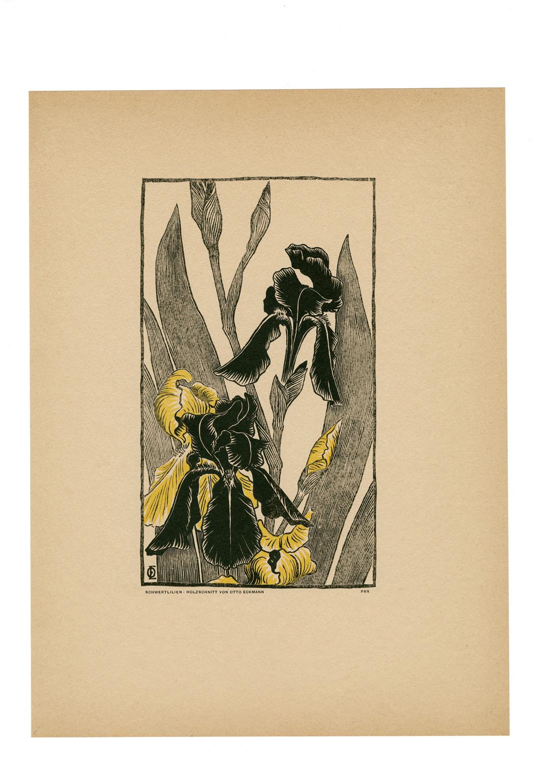 Irises (Schwertlilien) - Print by Otto Eckmann