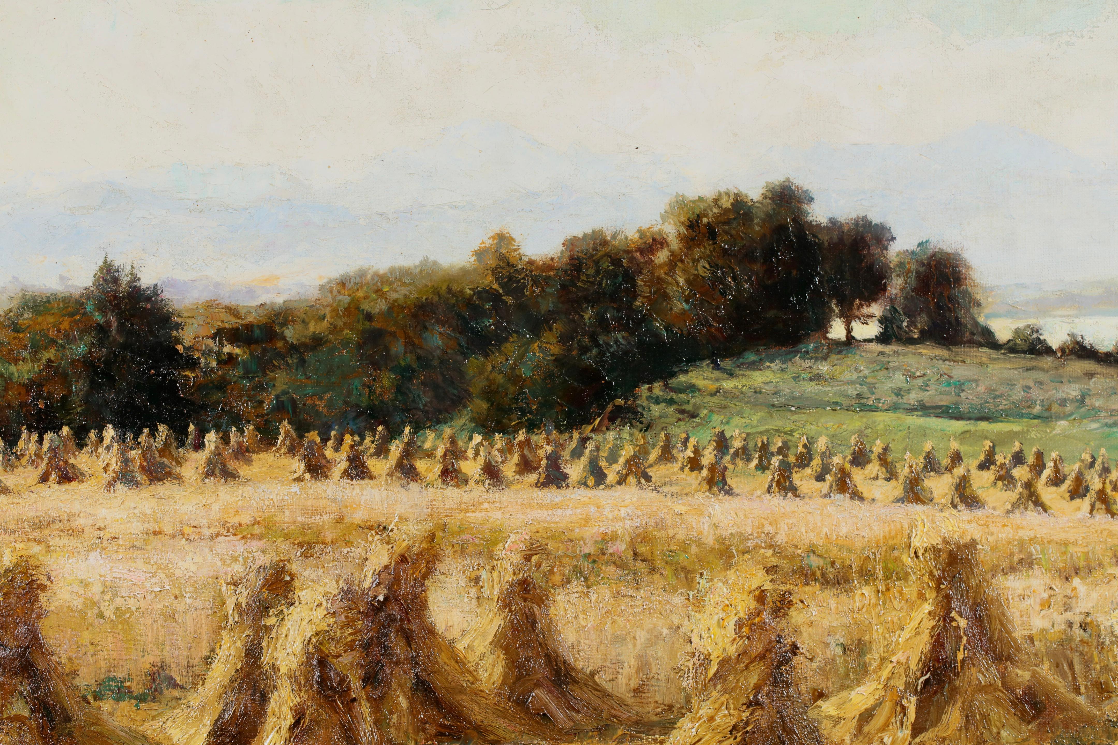 Pajares - Chiemsee, Baviera - Paisaje Impresionista Óleo - Otto Eduard Pippel en venta 2