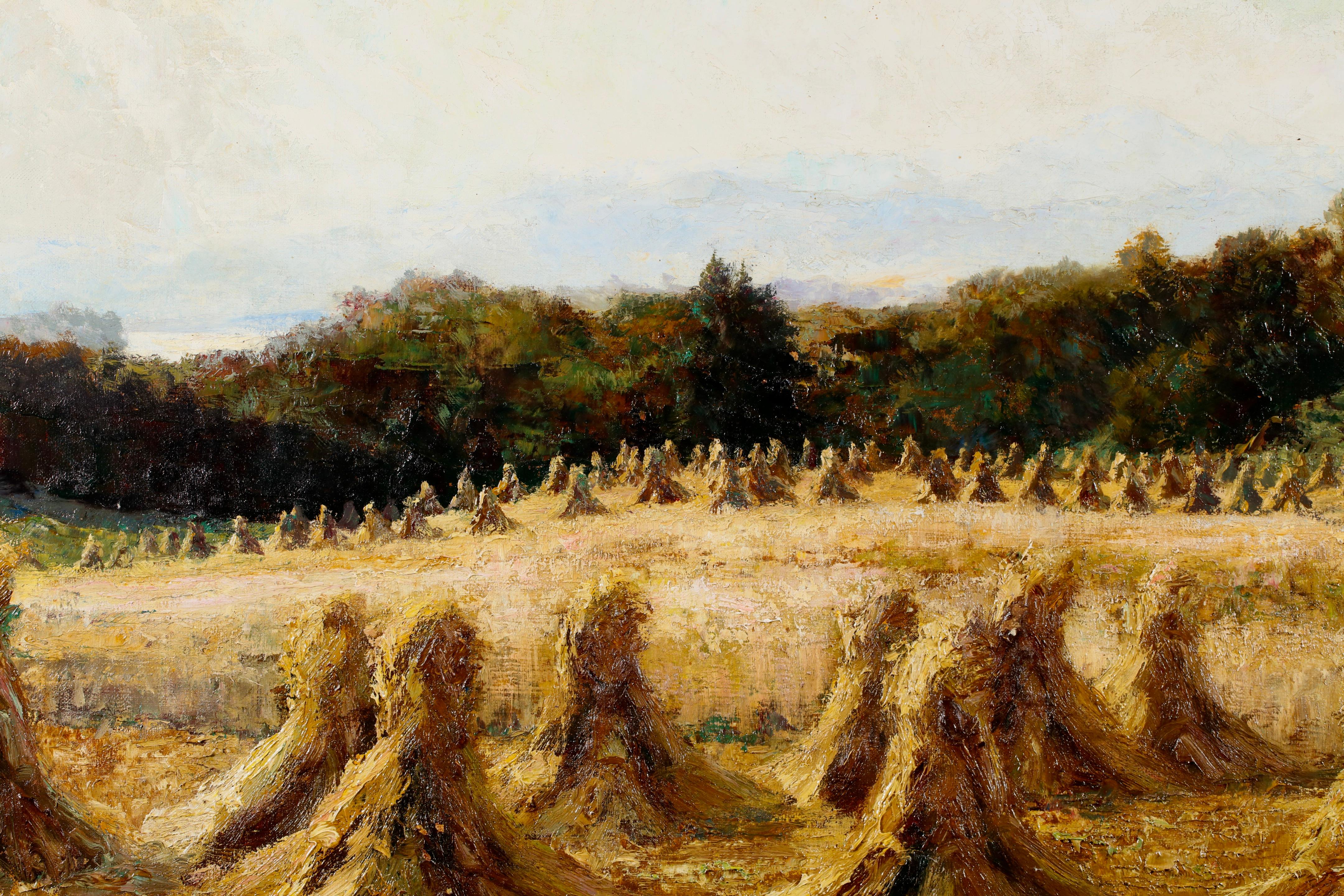 Pajares - Chiemsee, Baviera - Paisaje Impresionista Óleo - Otto Eduard Pippel en venta 3