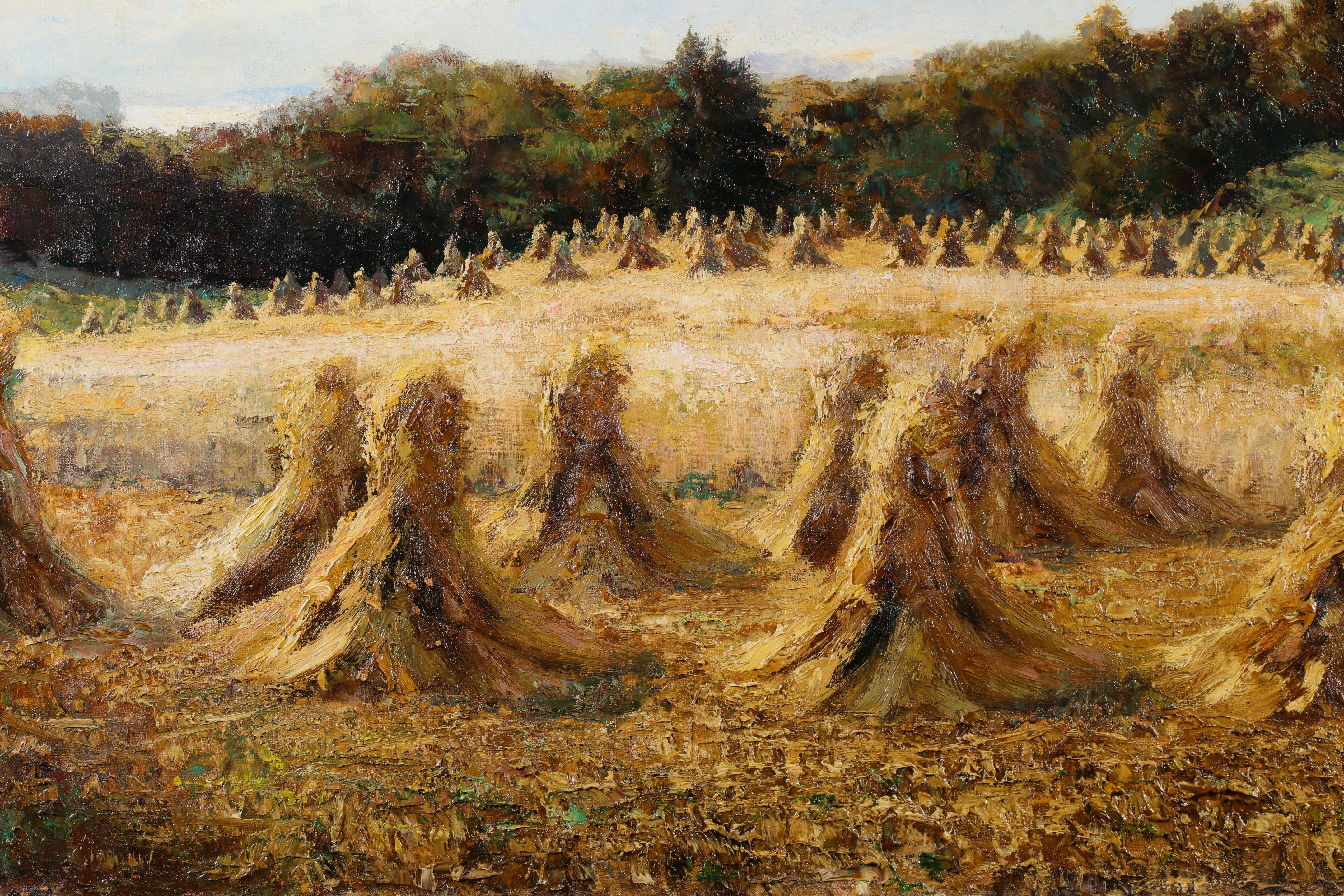 Pajares - Chiemsee, Baviera - Paisaje Impresionista Óleo - Otto Eduard Pippel en venta 4