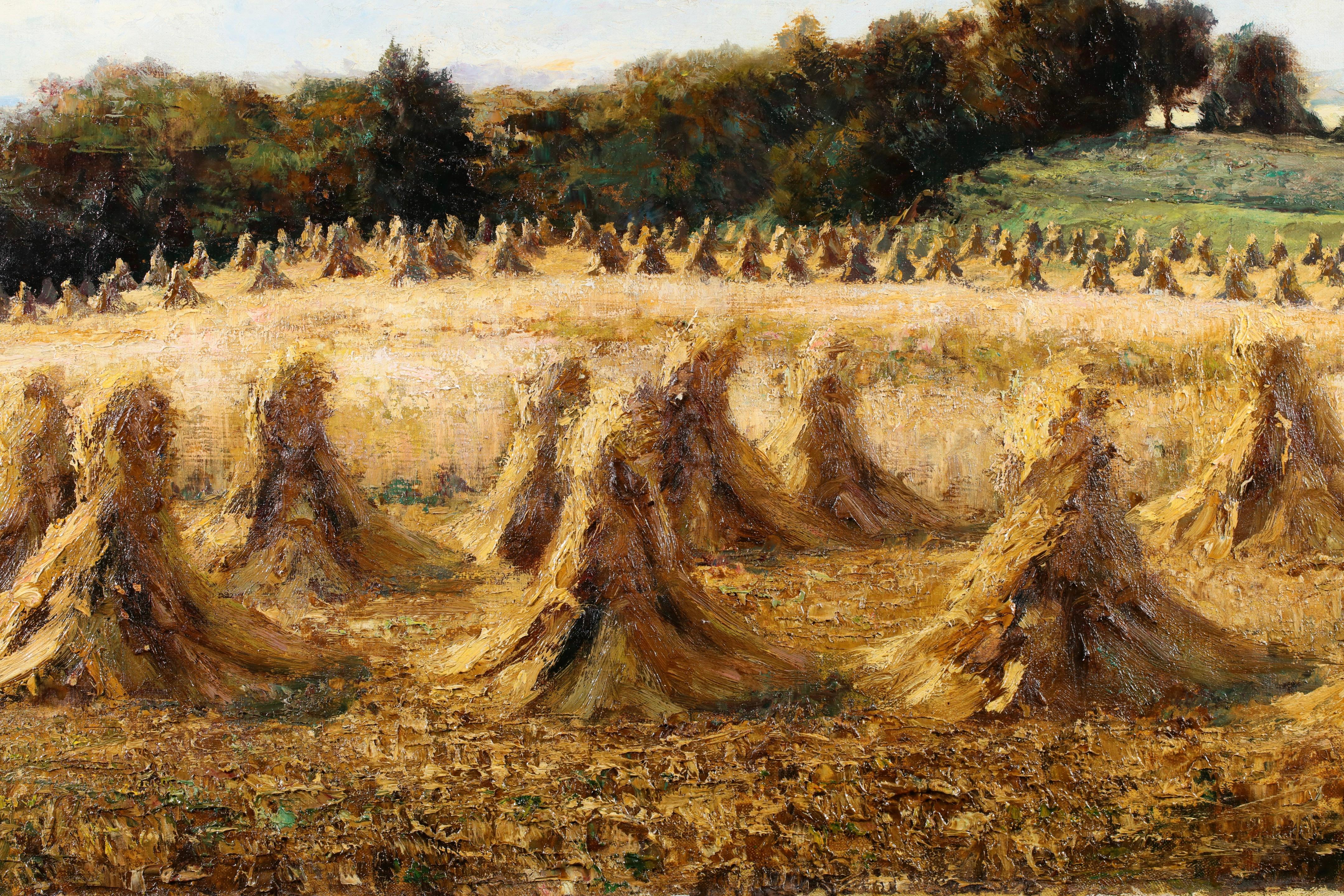 Pajares - Chiemsee, Baviera - Paisaje Impresionista Óleo - Otto Eduard Pippel en venta 5