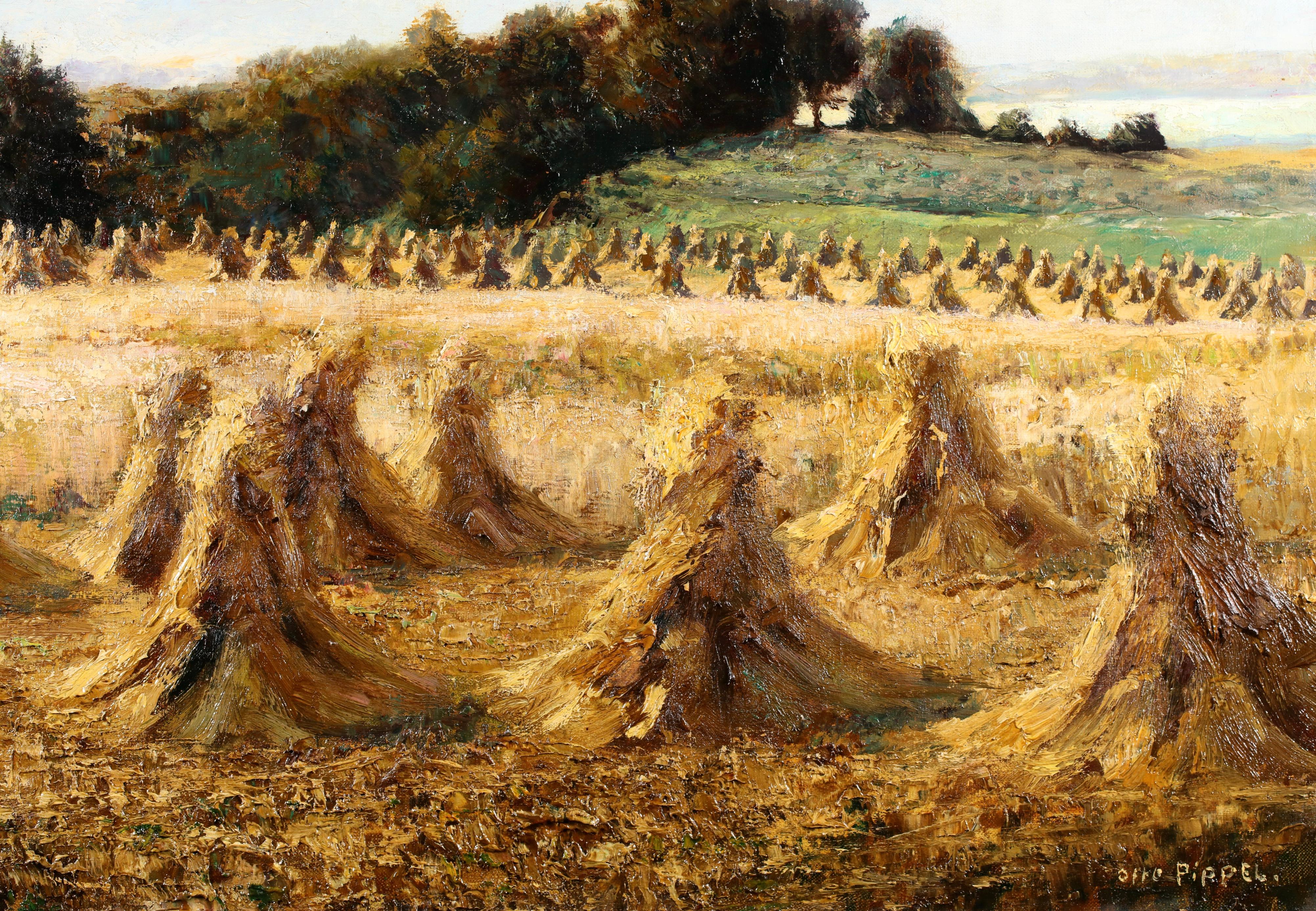 Pajares - Chiemsee, Baviera - Paisaje Impresionista Óleo - Otto Eduard Pippel en venta 6
