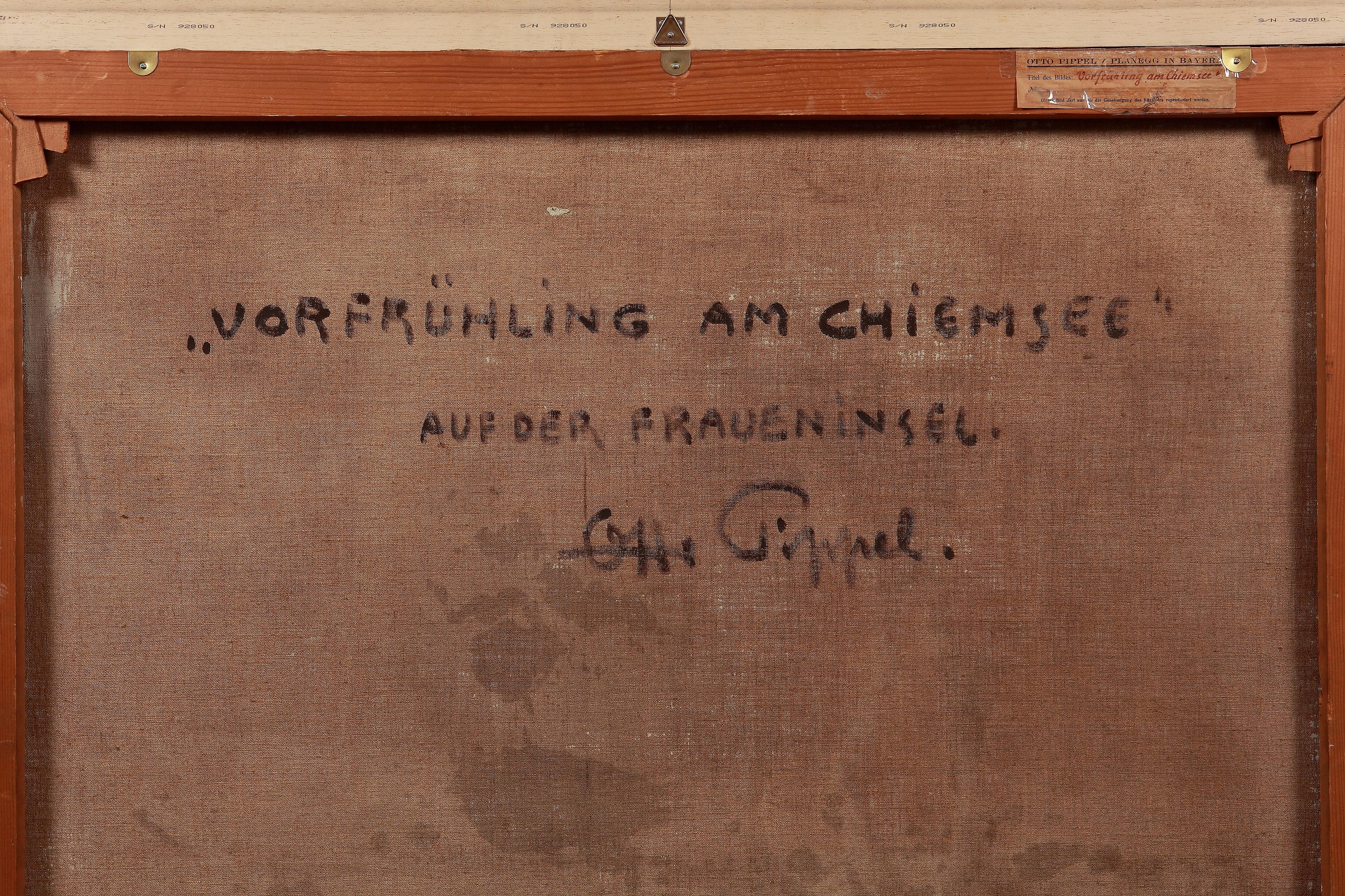 Otto Eduard Pippel Oil Paint Vorfrühling am Chiemsee. Auf der Fraueninsel 1