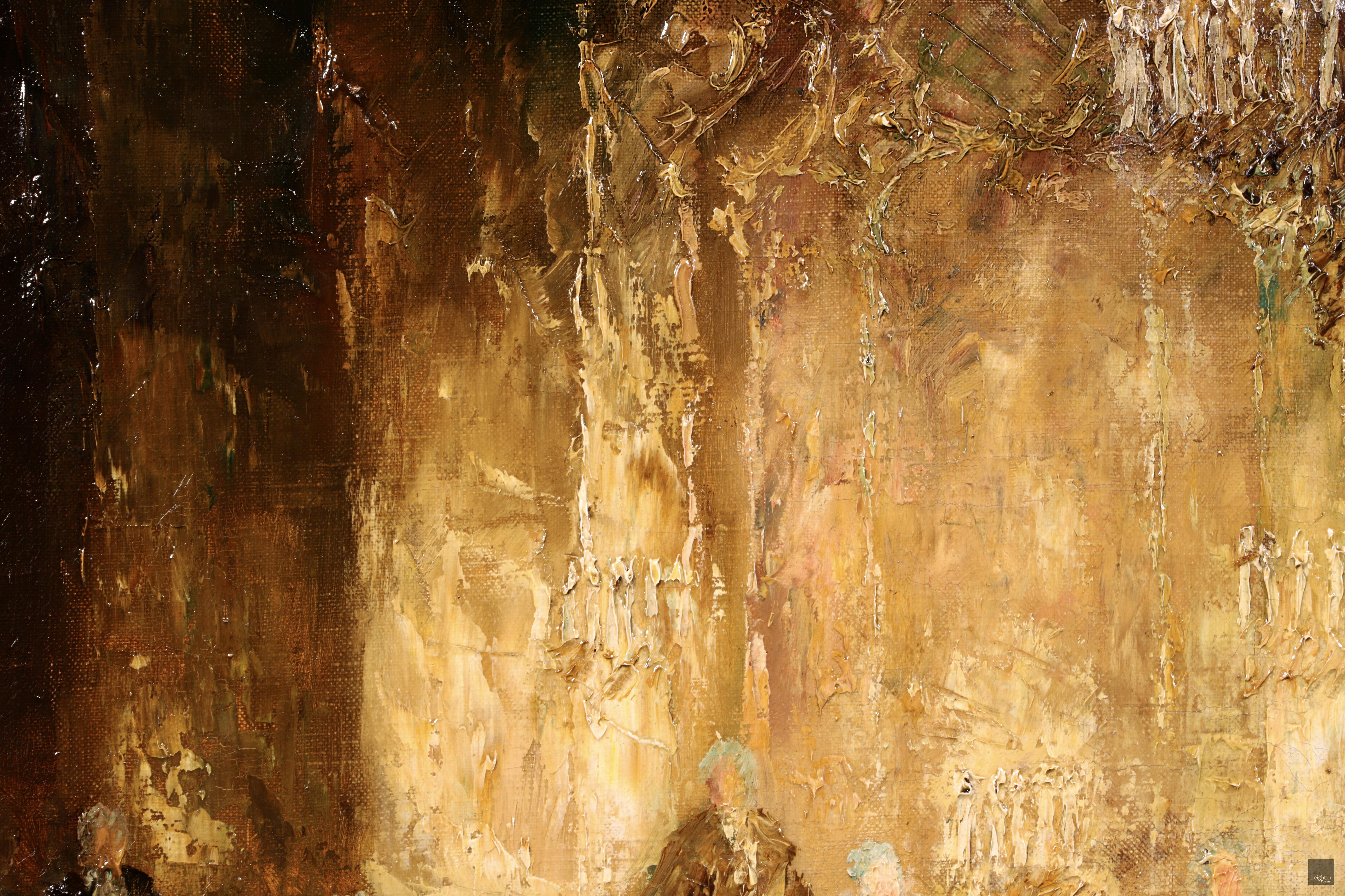 Das Klavierkonzert - Impressionistisches Ölgemälde, Figuren im Inneren von Otto Eduard Pippel 2