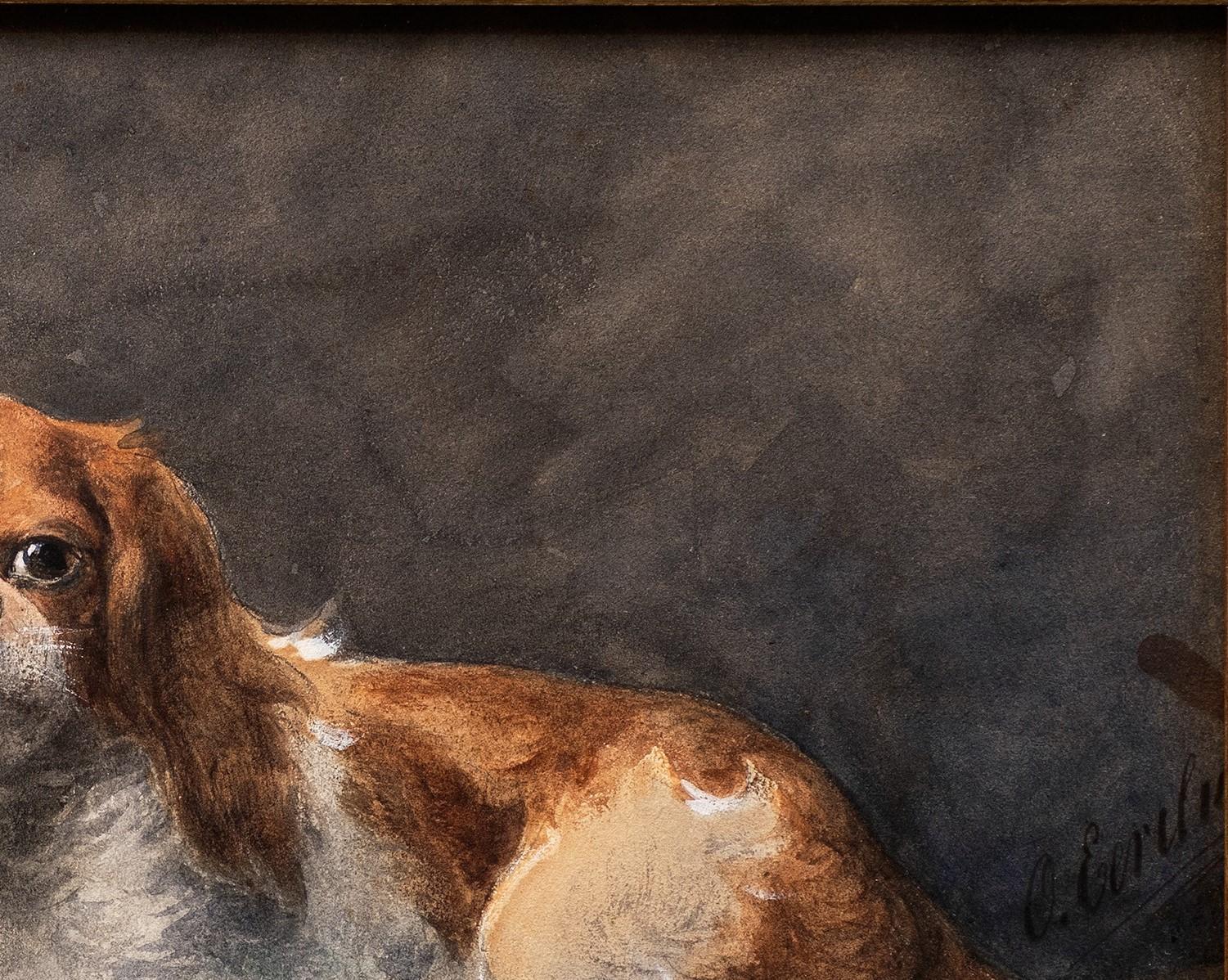 Cavalier King Charles (ou Charles Charles) au repos Otto Eerelman (Néerlandais, 1839-1926) en vente 6