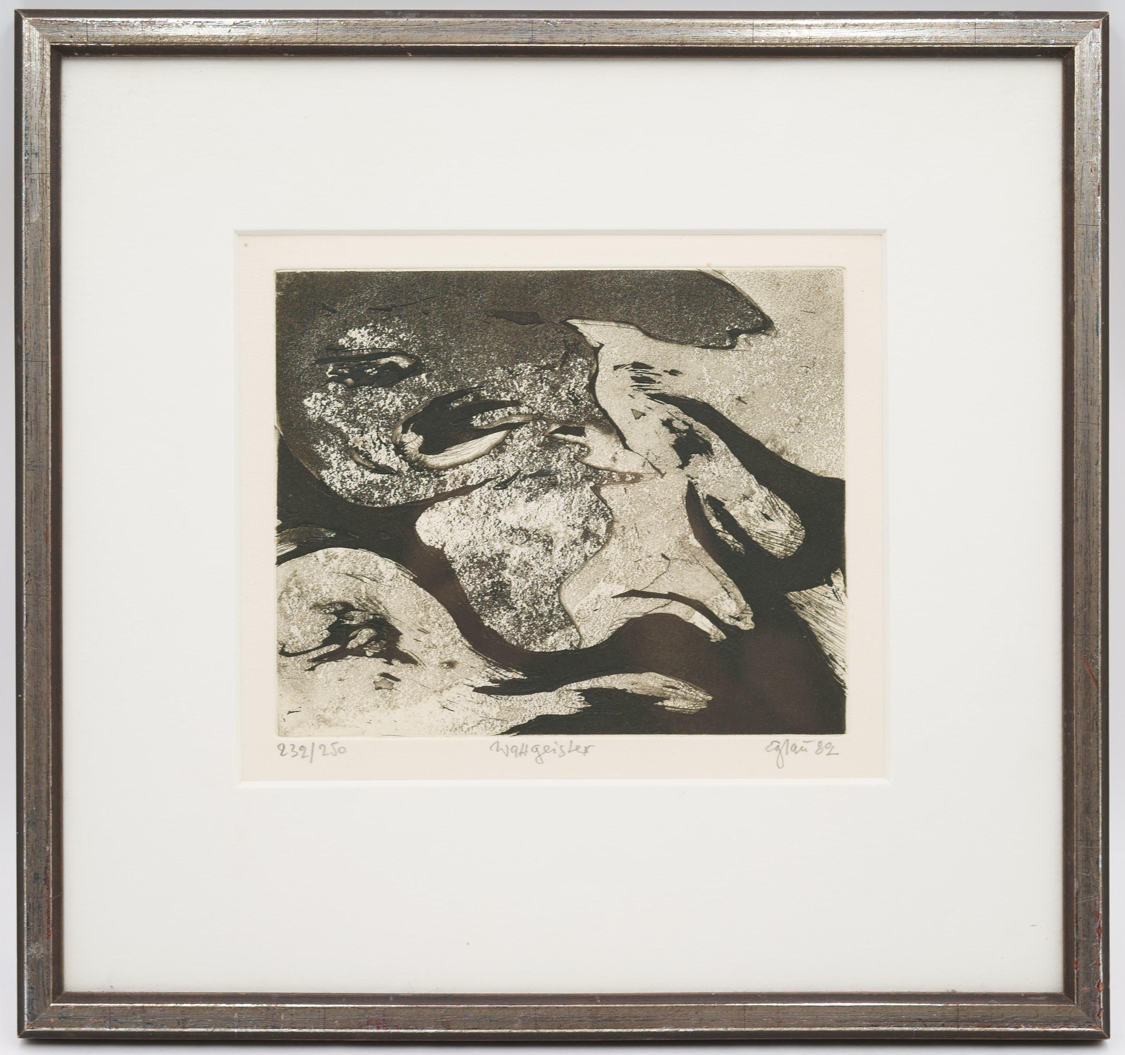 Wadden spirits / - The imagination of the beach - - Beige Landscape Print by Otto Eglau
