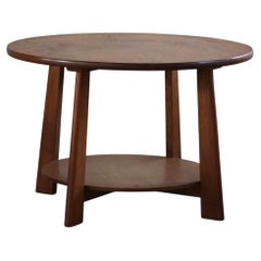 Otto Færge, Classic Round Side Table in Oak, Danish Modern, Made in 1940s