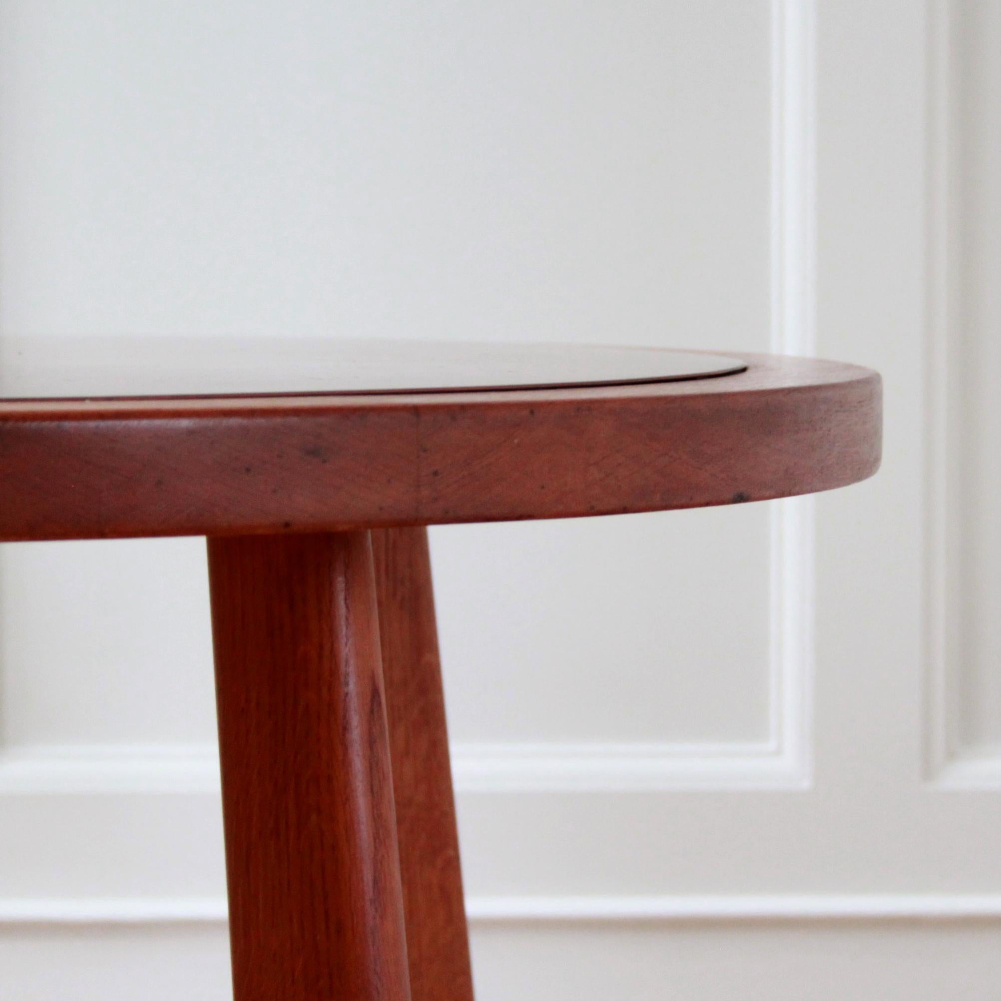 20th Century Otto Færge Coffee Table in Oak and Copper, Denmark 1940s