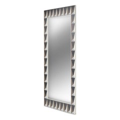 Otto Floor Mirror in Veneer, Leather and Metal by Madheke