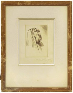 Untitled, Rabbi with Tefillin, Judaica