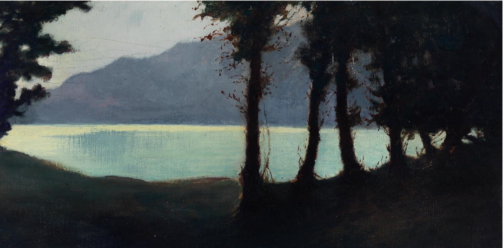 Otto Friedrich Landscape Painting - Grundlsee