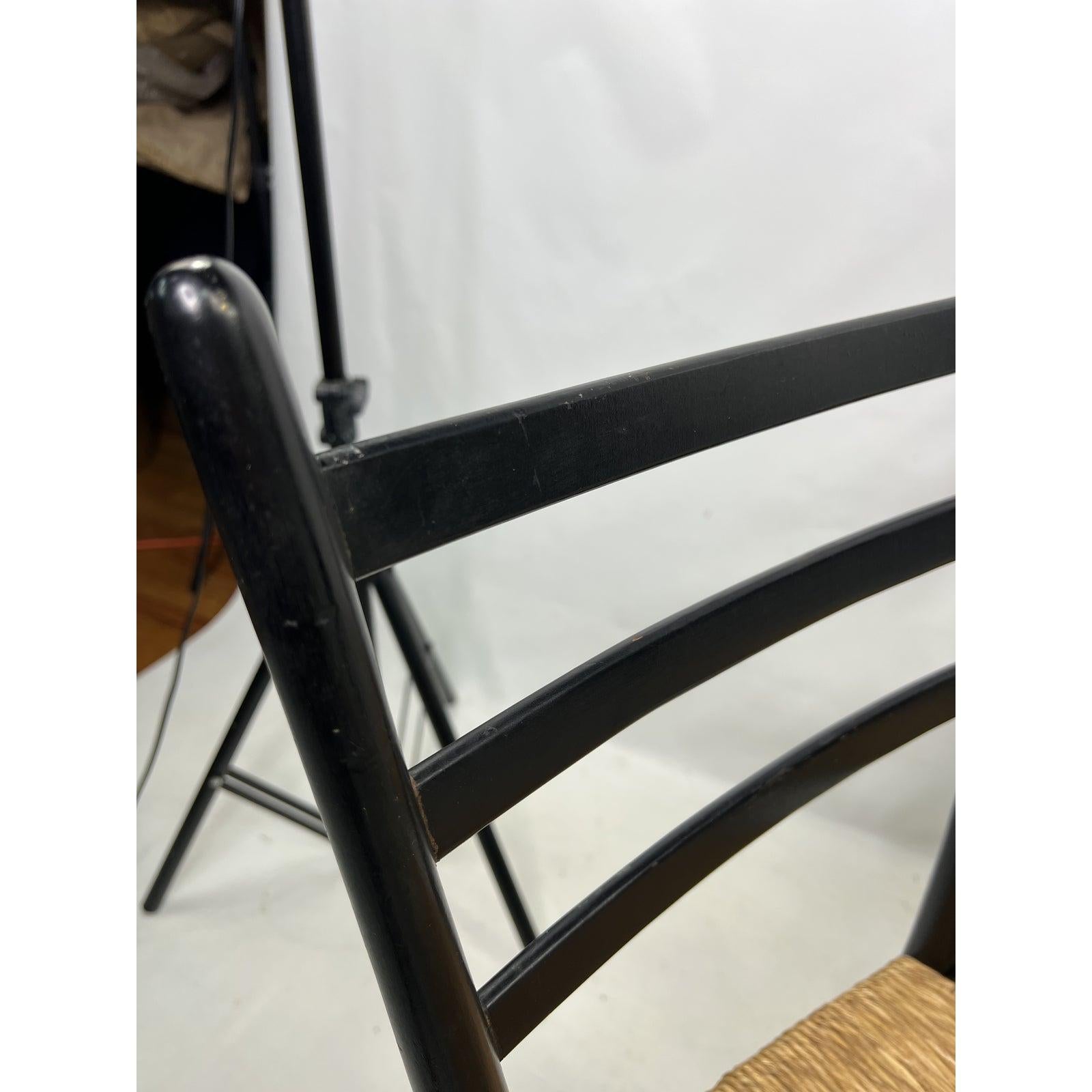 Italian Otto Gerdau, Made in Italy, Rush Seat Chairs, a Pair