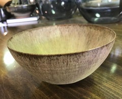 Cuenco grande esmaltado volcánico de mediados de siglo, firmado por Otto y Gertrud Natzler 1936