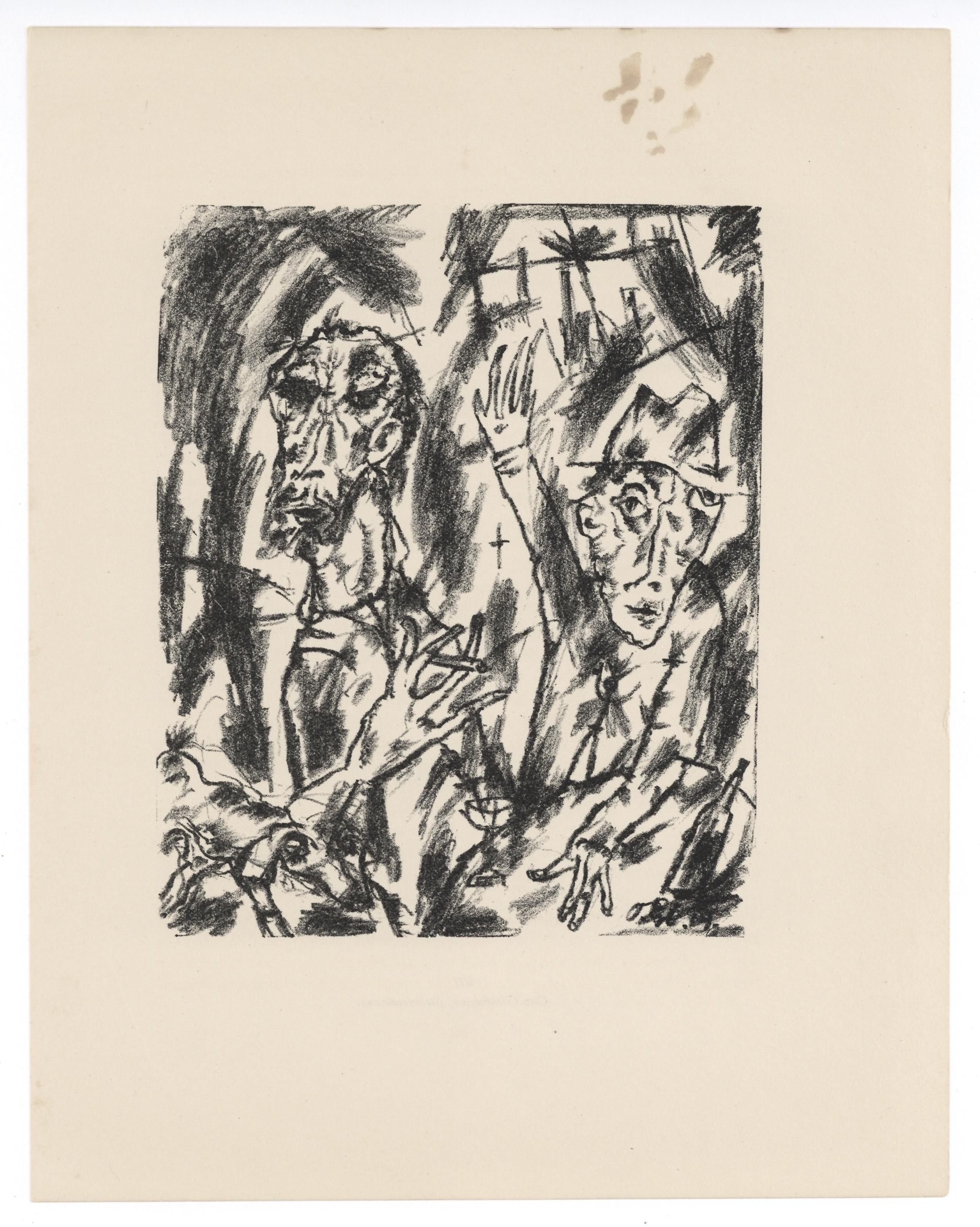 original lithograph - Expressionist Print by Otto Gleichmann
