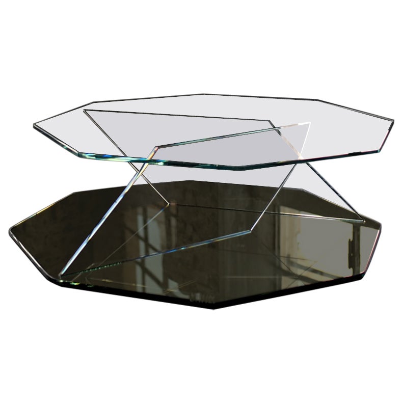 Otto Gold Mirror 90 Coffee Table by VUUN ITALIA