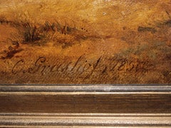 Grand paysage avec chevaux, Otto Grashof, Cologne 1850