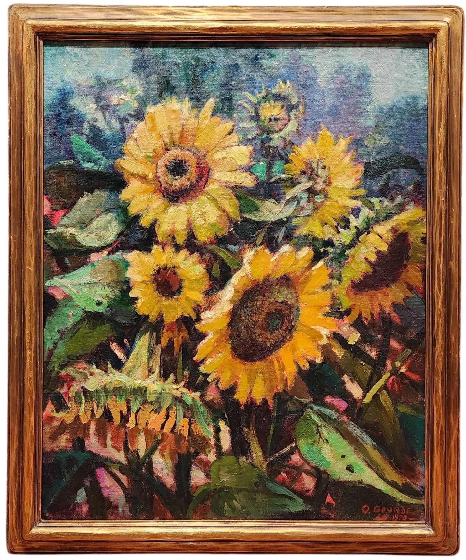 Sonnenblumen, Lettische Künstlerin, Dzintarzeme-Mitglied, Lettische Exile-Künstlerin, schön