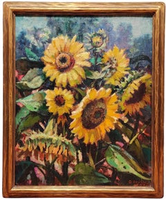 Sunflowers, Latvian Artist, Dzintarzeme Member, Latvian Exile Artist, Beautiful