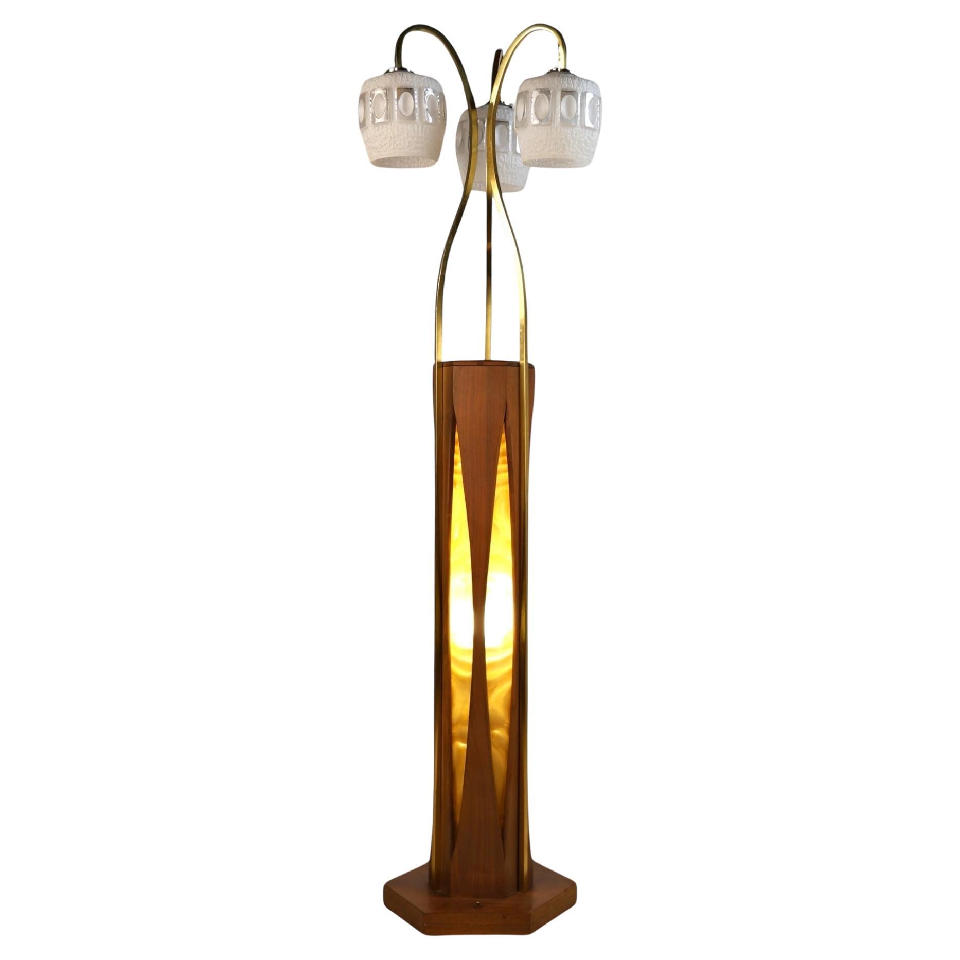 Otto Guggenheim Scupltural Vintage Mid Century Modern Floor Lamp c. 1960s For Sale